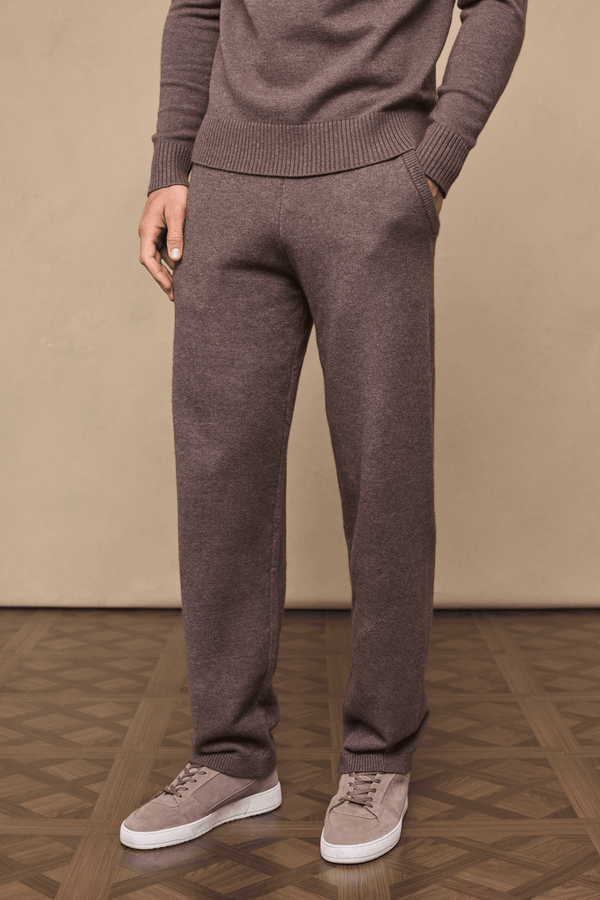 Rowan gebreide broek - Bruin gemêleerd