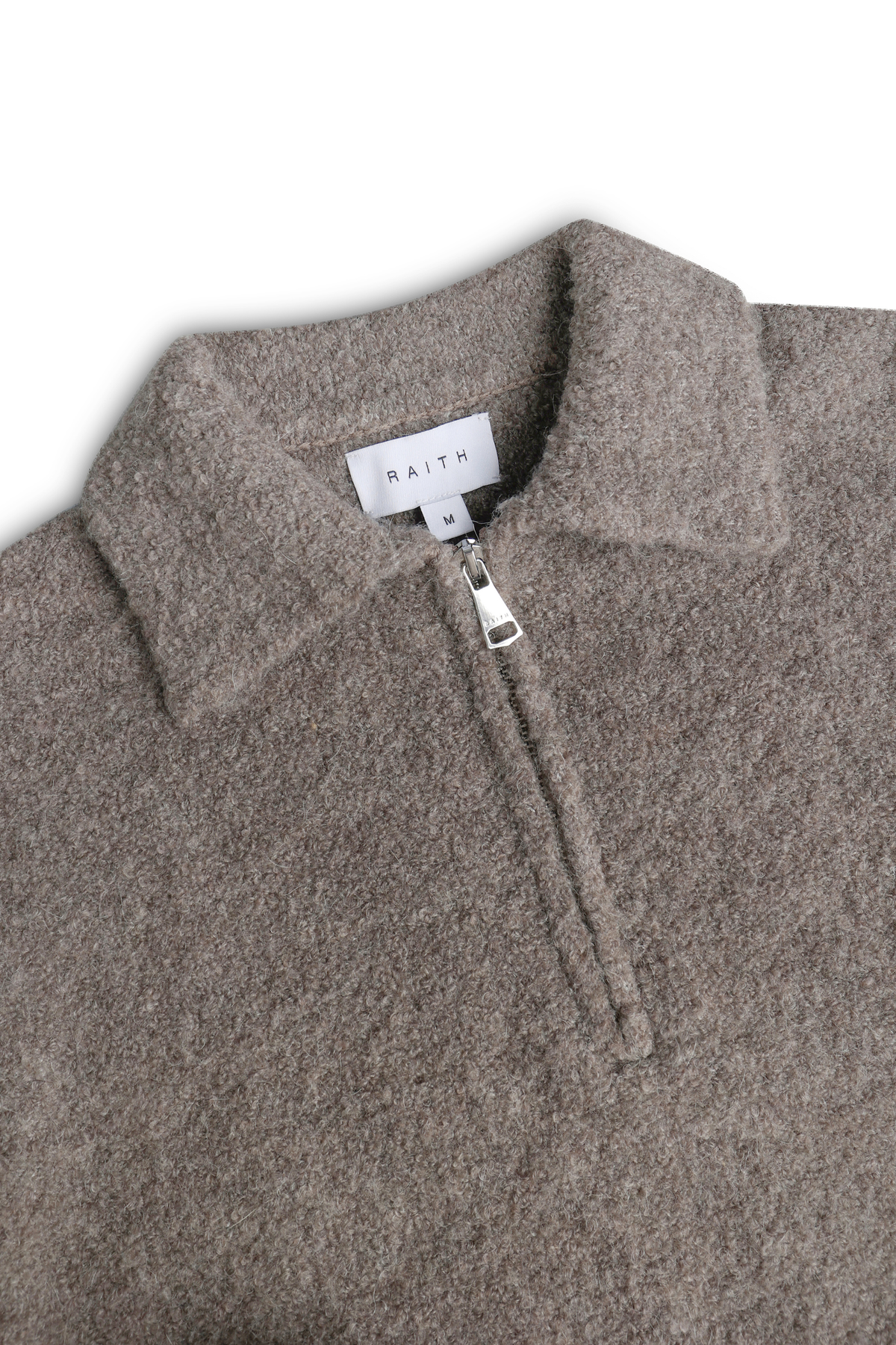 Bas Boiled Half Zip Polo Jumper - Mocha