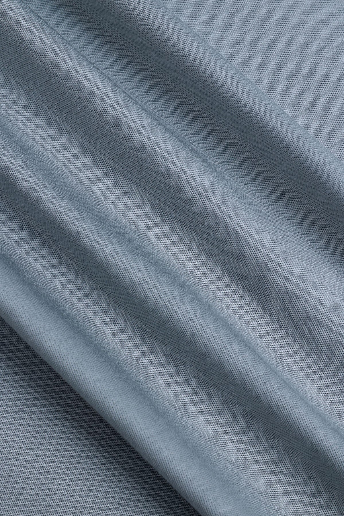 Luxe gemerceriseerd T-shirt - Licht tinblauw