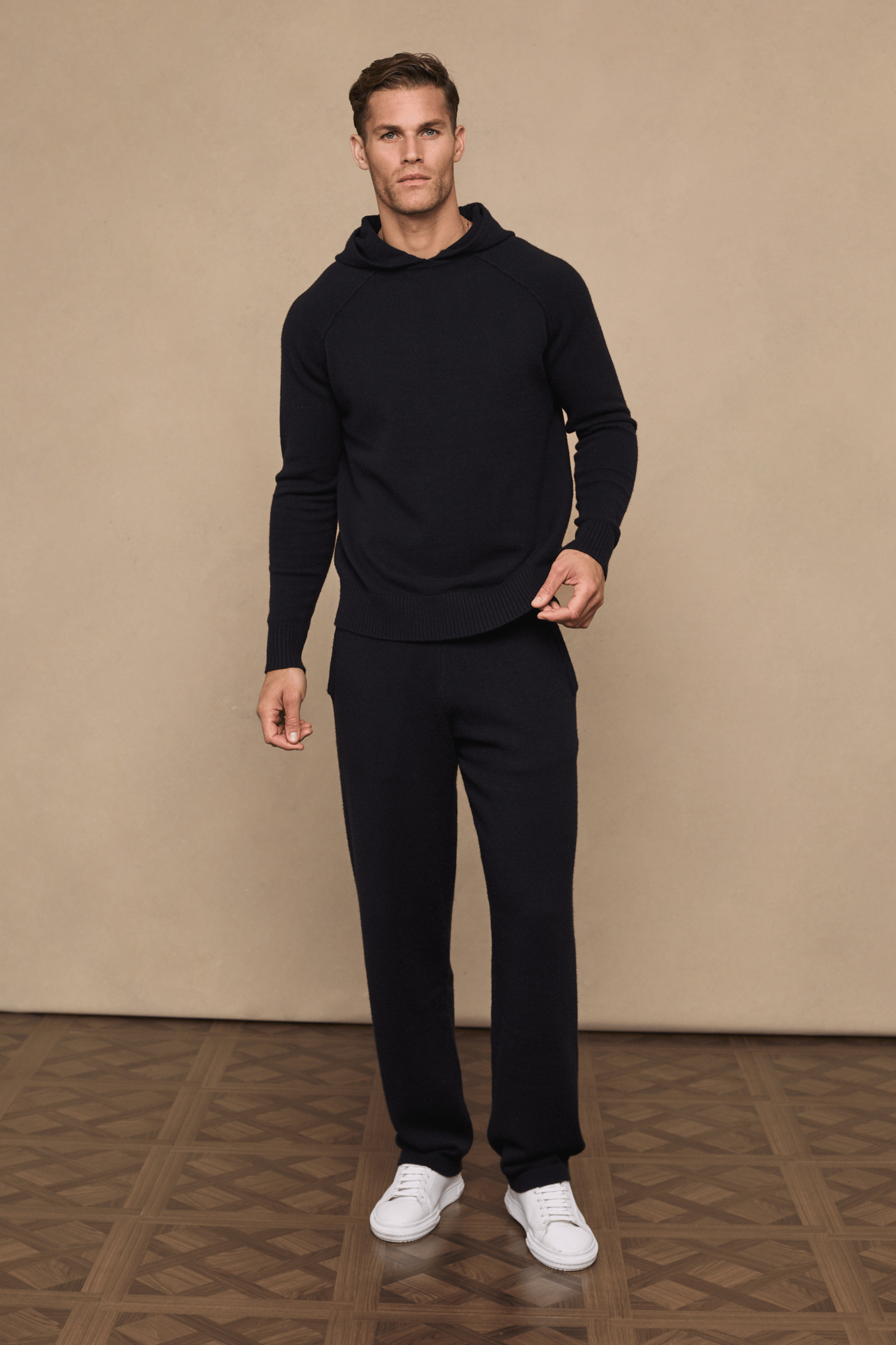 Rowan gebreide hoodie - zwart