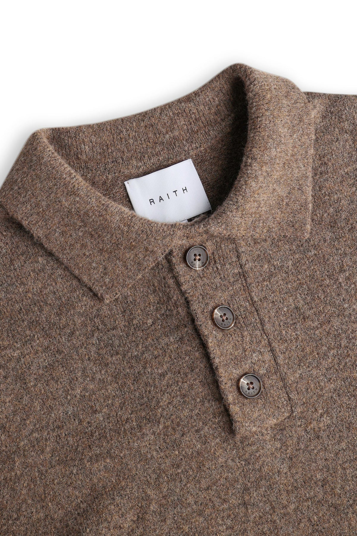 Otto Long Sleeve Polo - Brown Marl