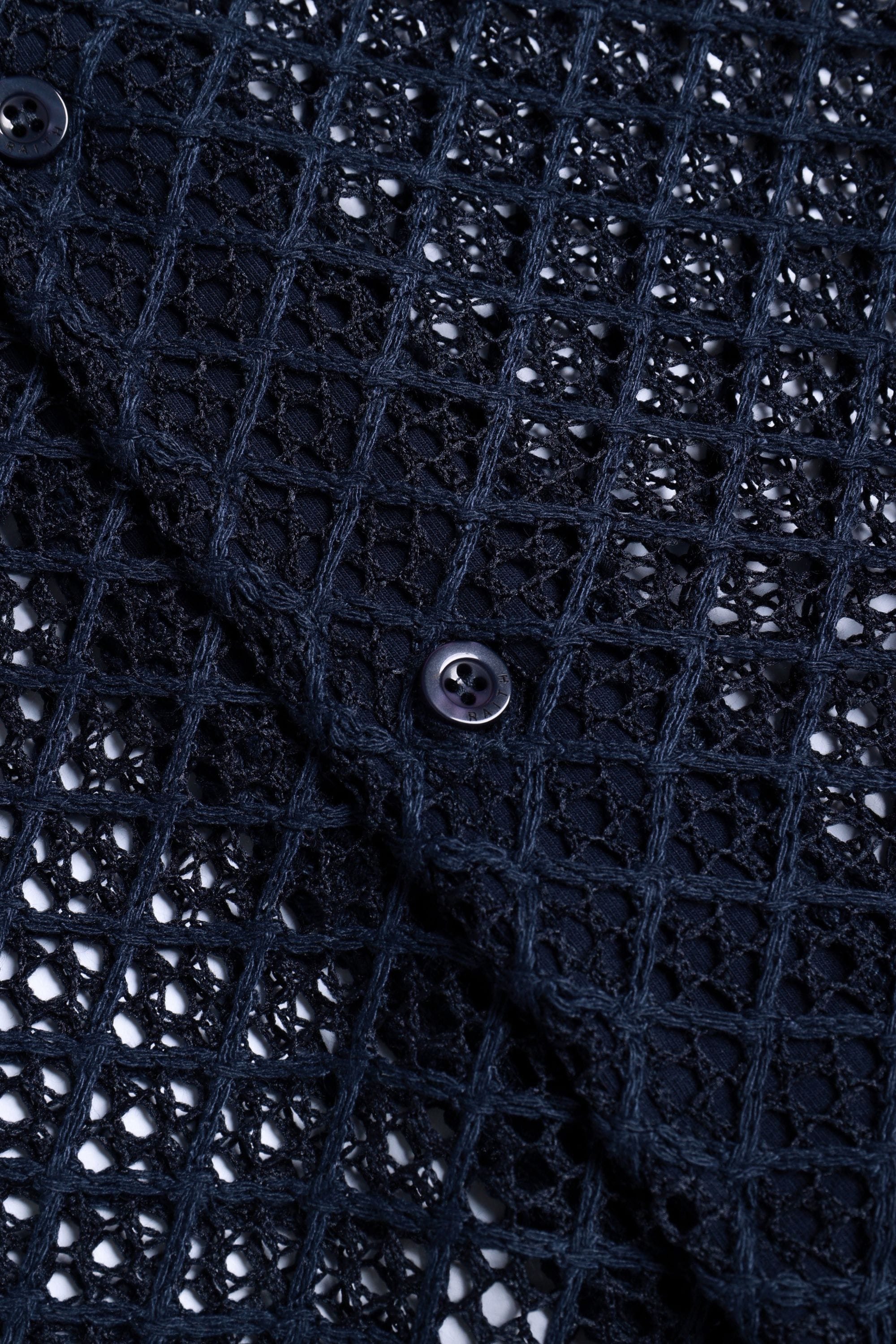 Marcelo overhemd met korte mouwen en kant - Marineblauw