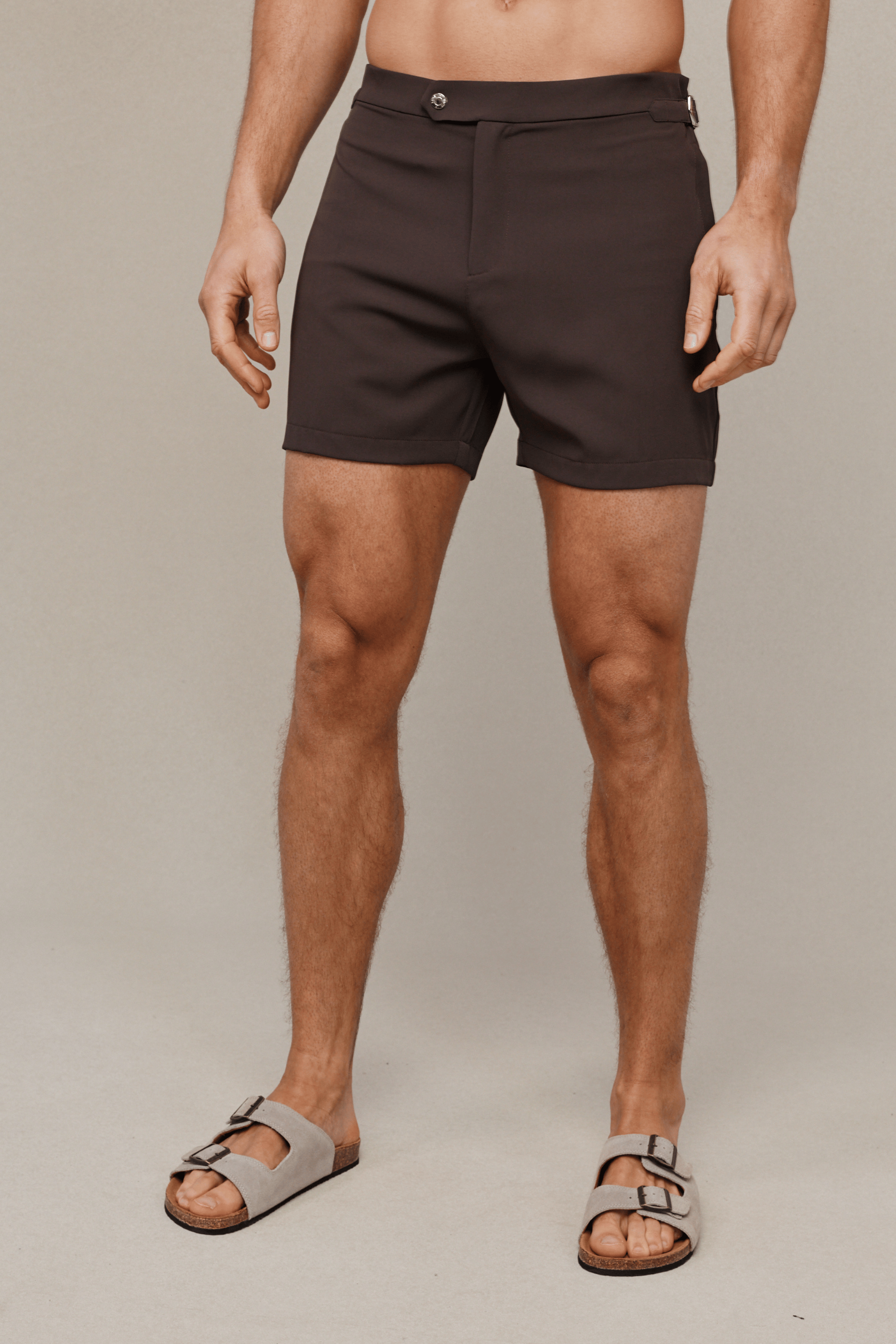 Barco Buckle Swim Short - Brown