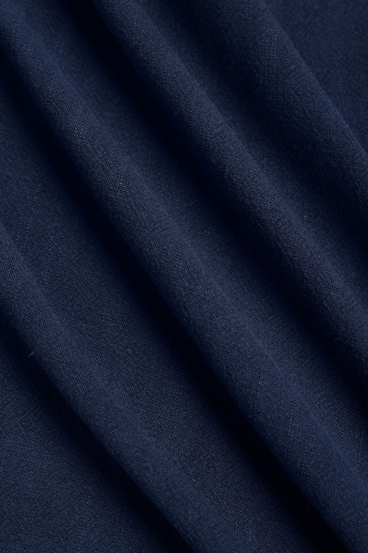 Cami linnen overhemd met klassieke kraag - marineblauw