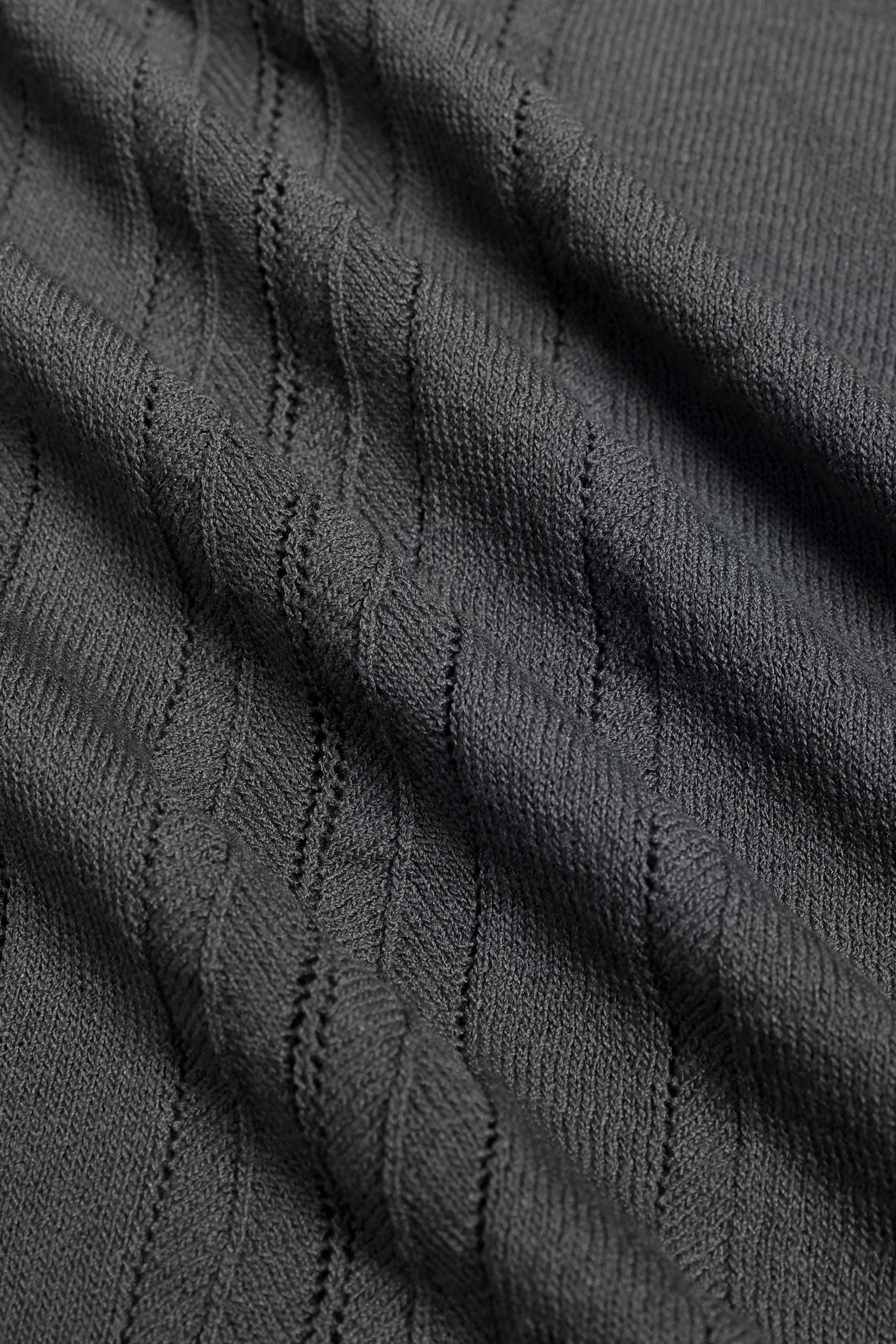 Juan Button Thru Boucle Knit Striped Polo - Mushroom