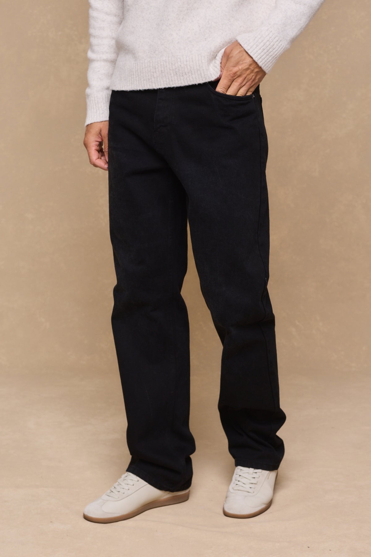 Mason Relaxed Fit Jeans - Zwart Wassing