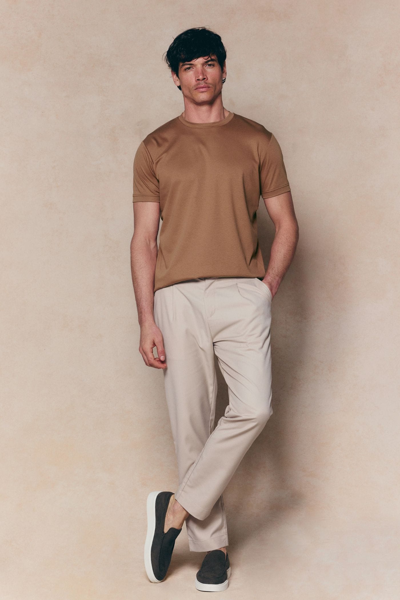 Jasper getailleerde broek - beige