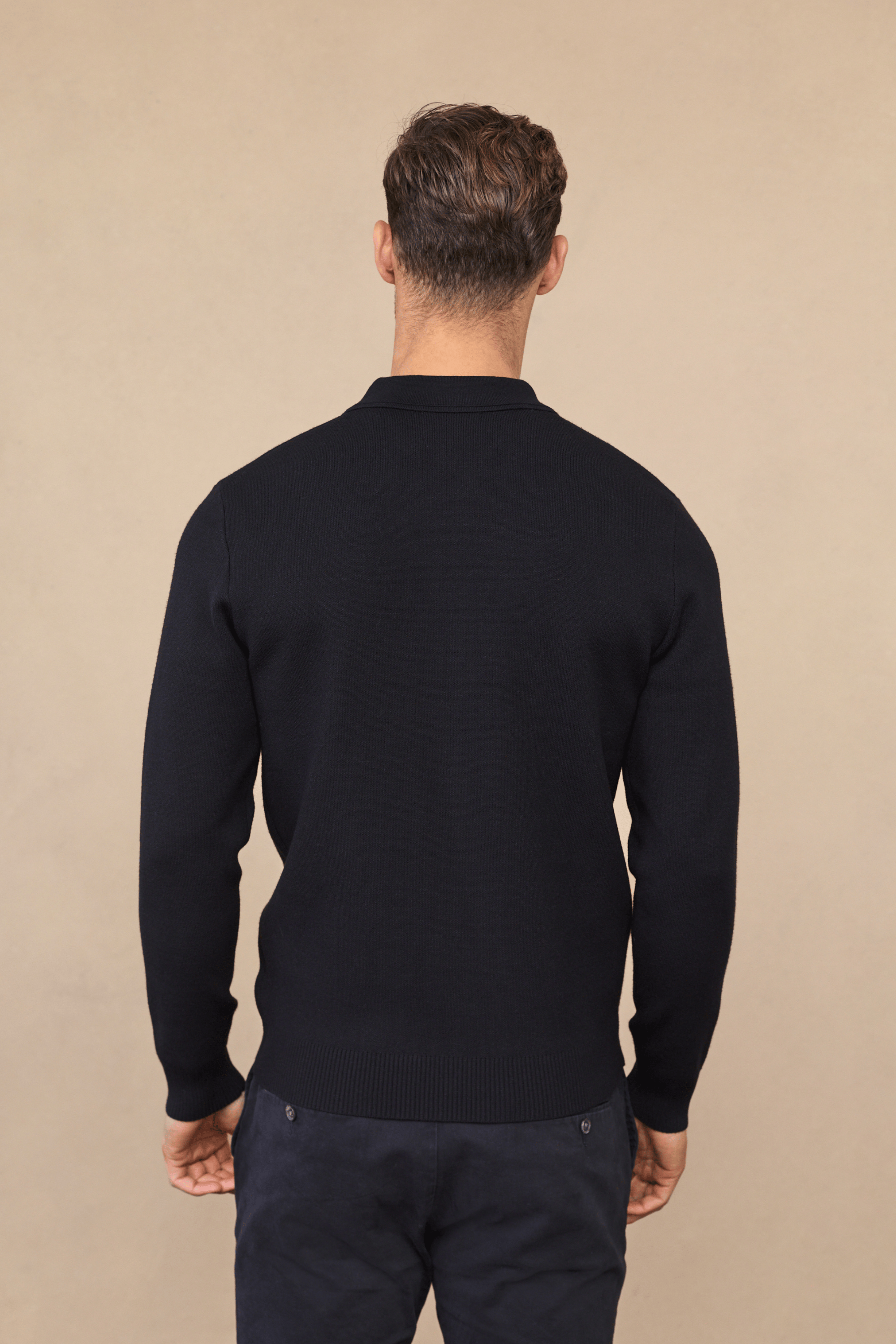 Arlo gebreide jas met ritssluiting - zwart 