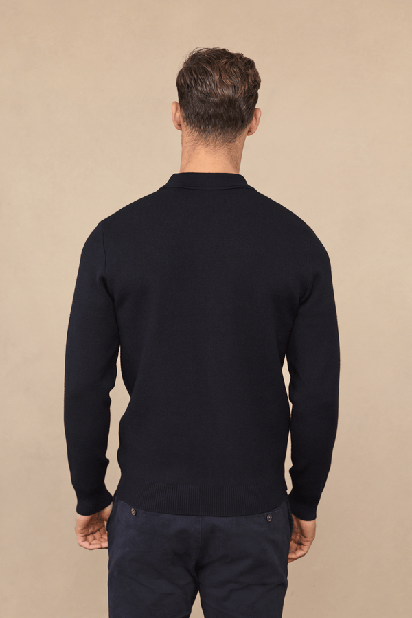 Arlo gebreide jas met ritssluiting - zwart 