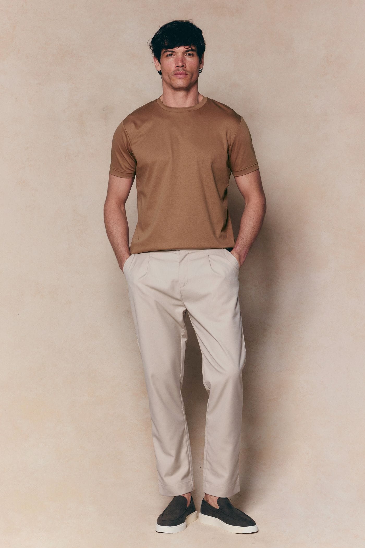 Jasper getailleerde broek - beige