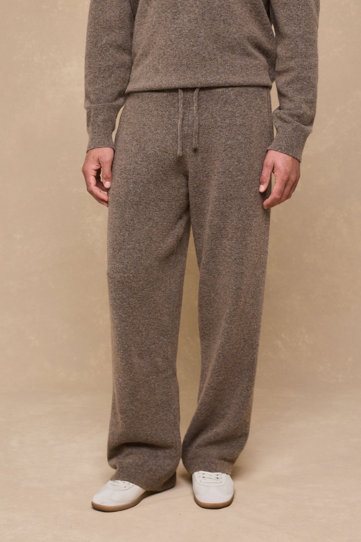 Otto Knitted Trousers - Brown Marl