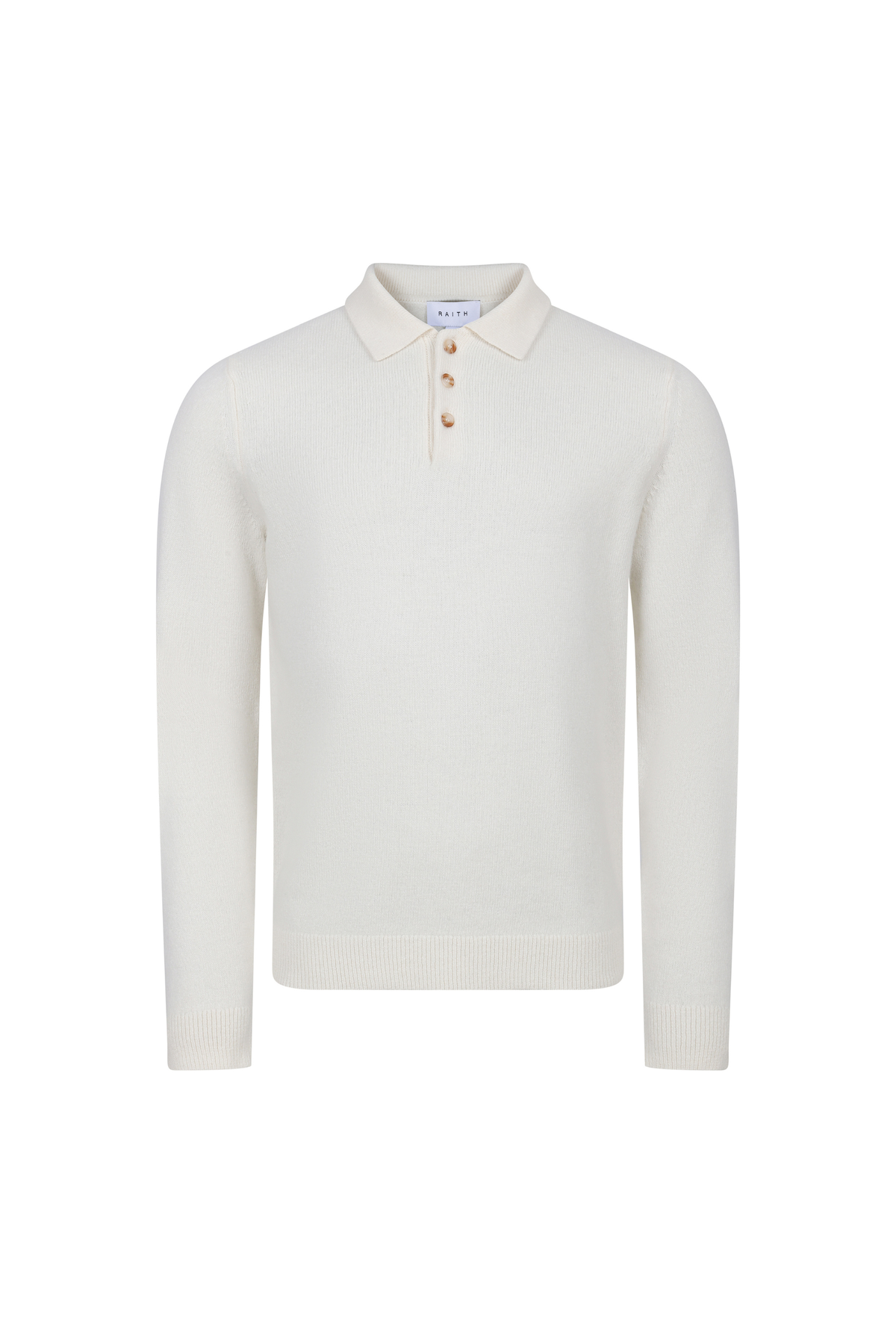 Anders Long Sleeve Polo - Ecru
