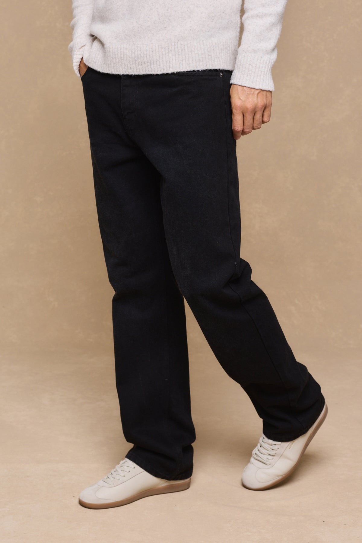 Mason Relaxed Fit Jeans - Zwart Wassing