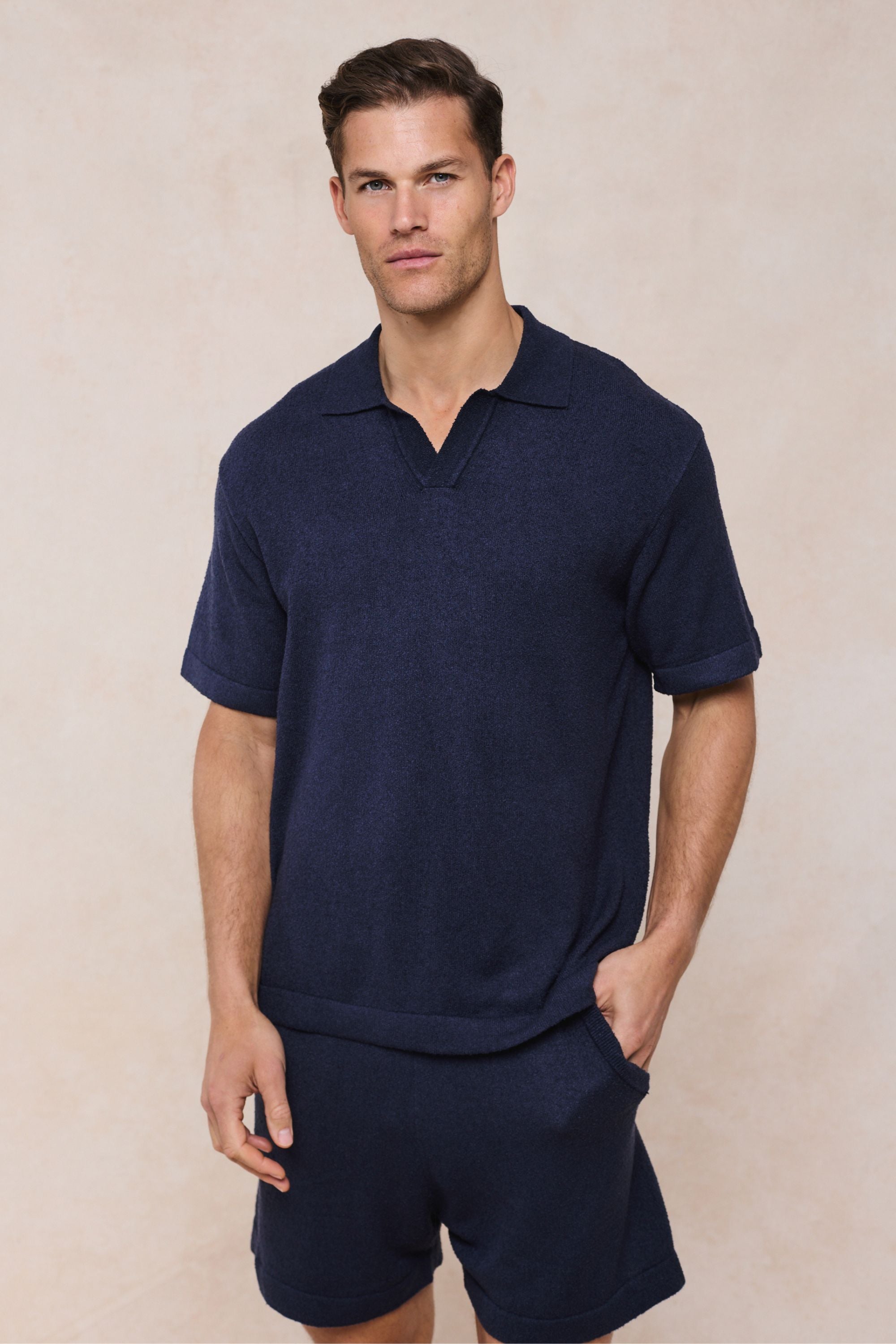 Miguel Boucle poloshirt - Marine