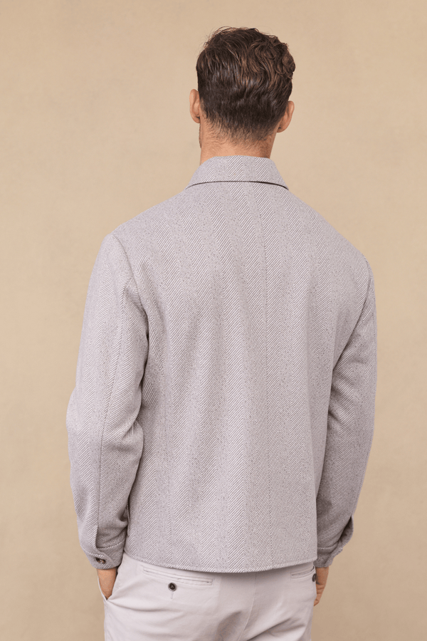 Nero Herringbone Patch Pocket Jacket - Neutral