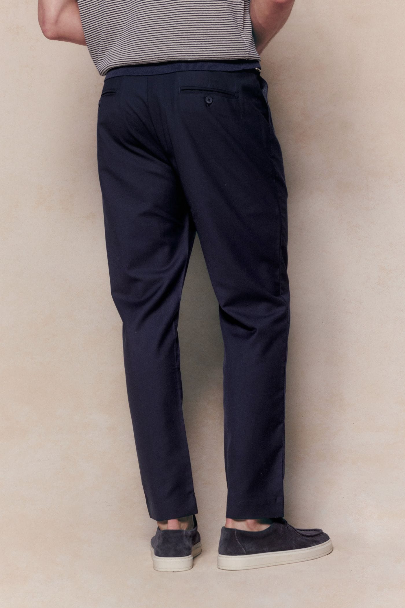 Jasper getailleerde broek - marineblauw