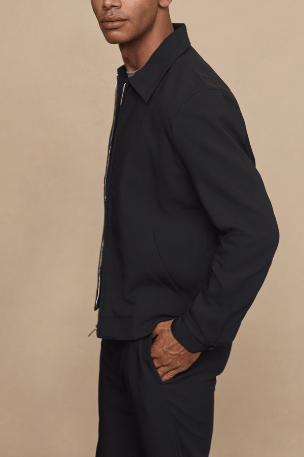 Emilio jas met ritssluiting - zwart