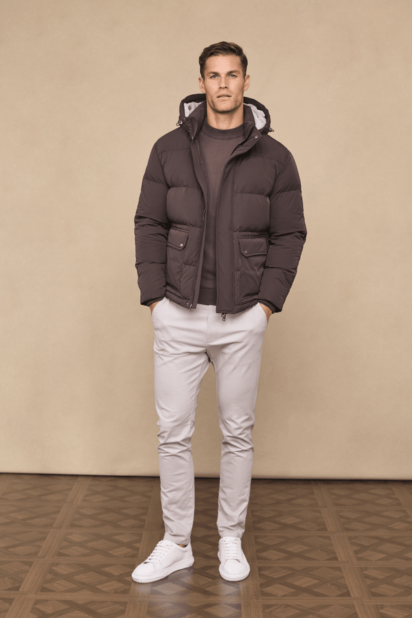 Everetto Donsgevoerde Pufferjas - Bruin