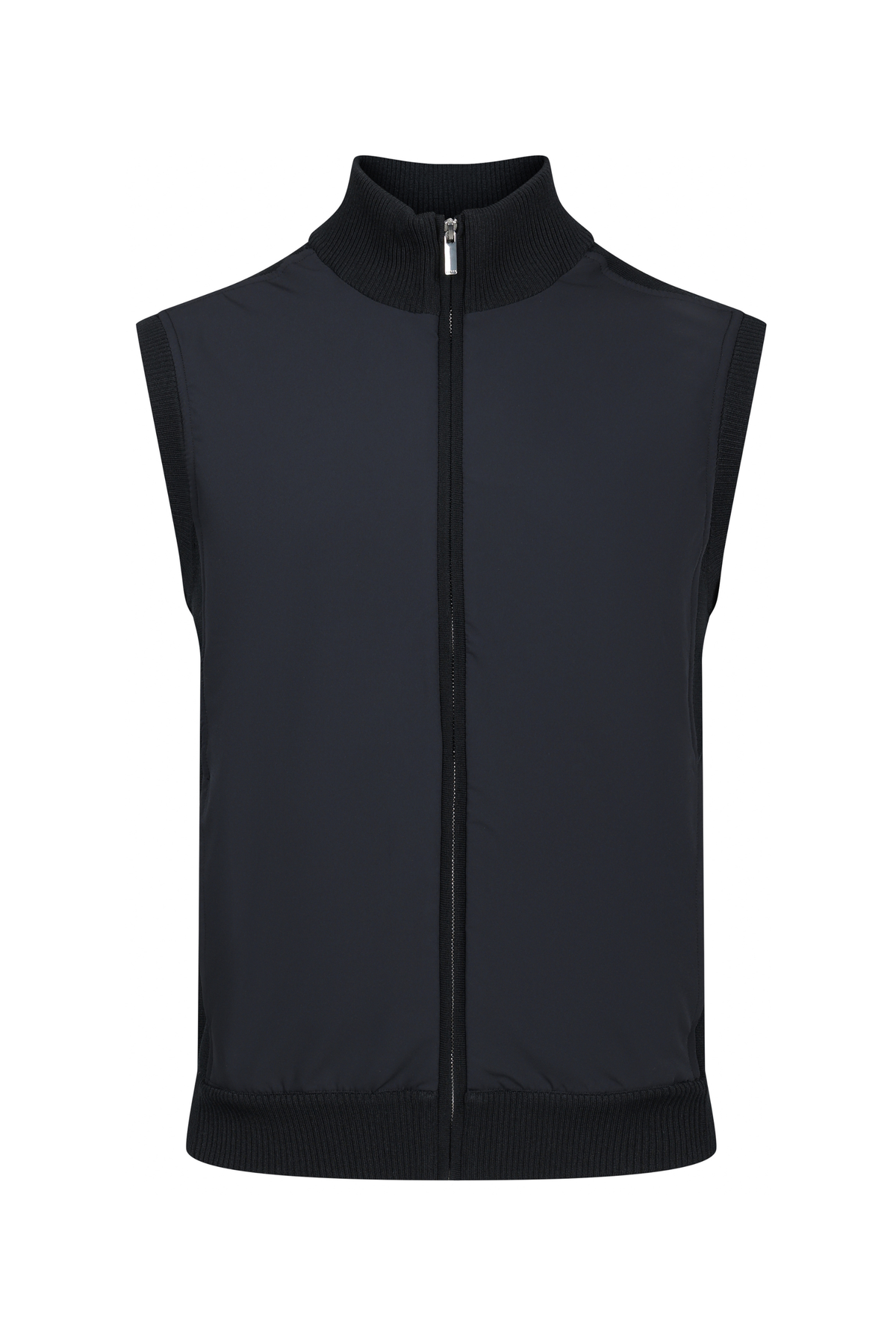 Davi Hybrid gebreid vest - Middernachtblauw