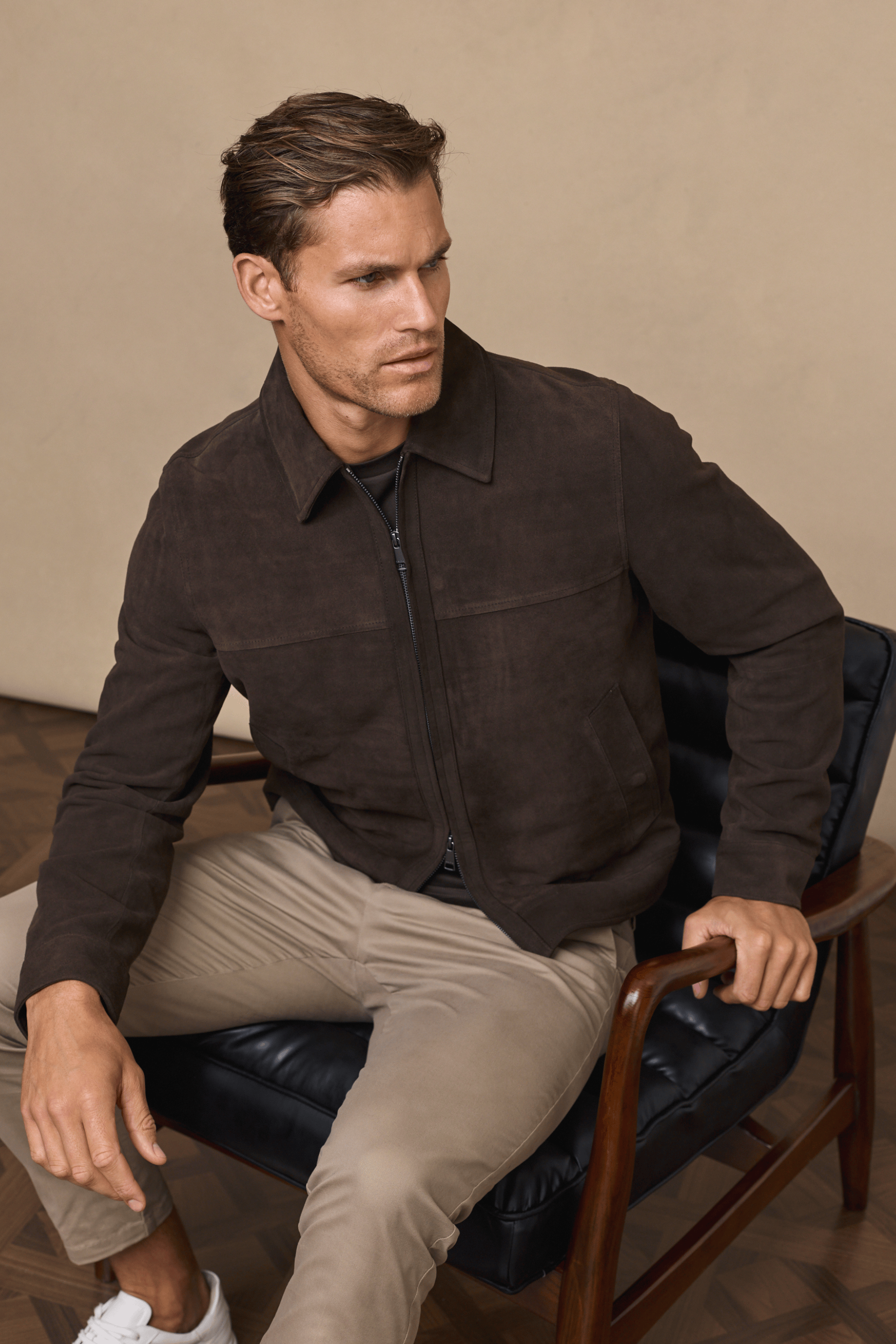 Raith Bruno Suede Jacket - Brown