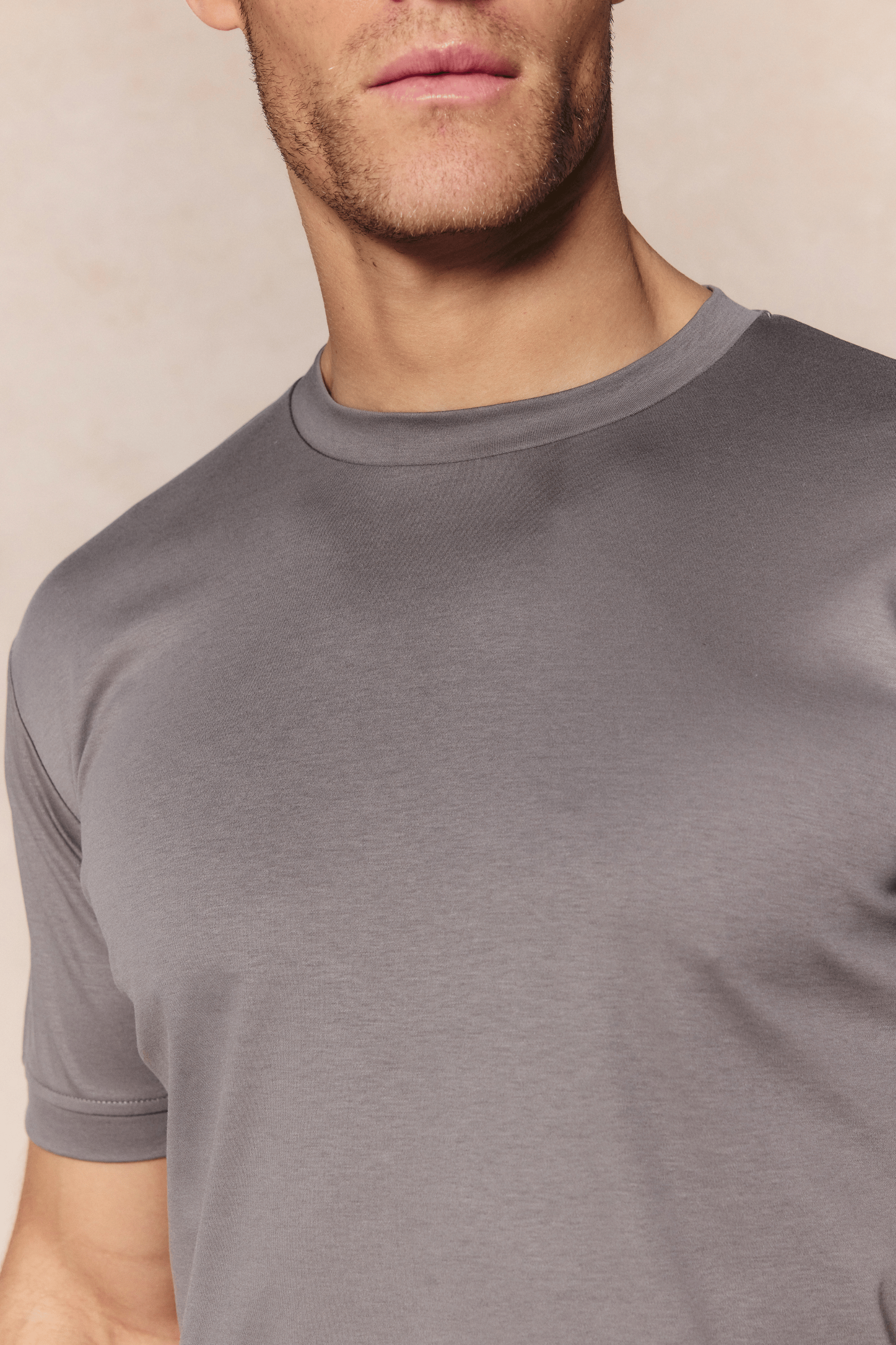 Luxe gemerceriseerd T-shirt - Paddestoel