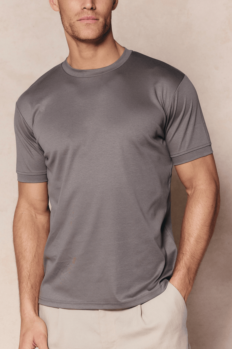 Luxe gemerceriseerd T-shirt - Paddestoel