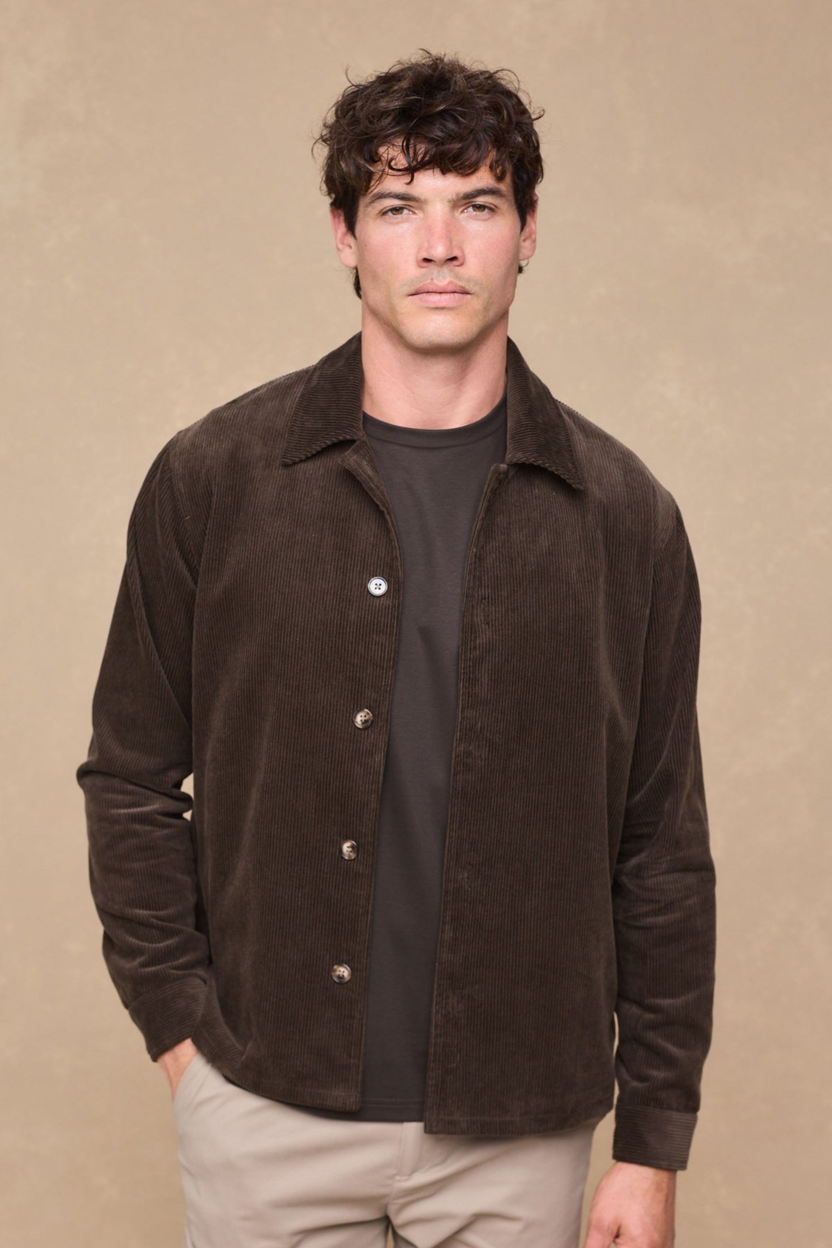 Lukas Corduroy Shacket - Brown