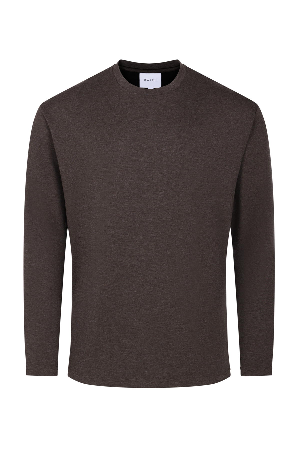 Long Sleeve Relaxed T-Shirt - Brown Marl