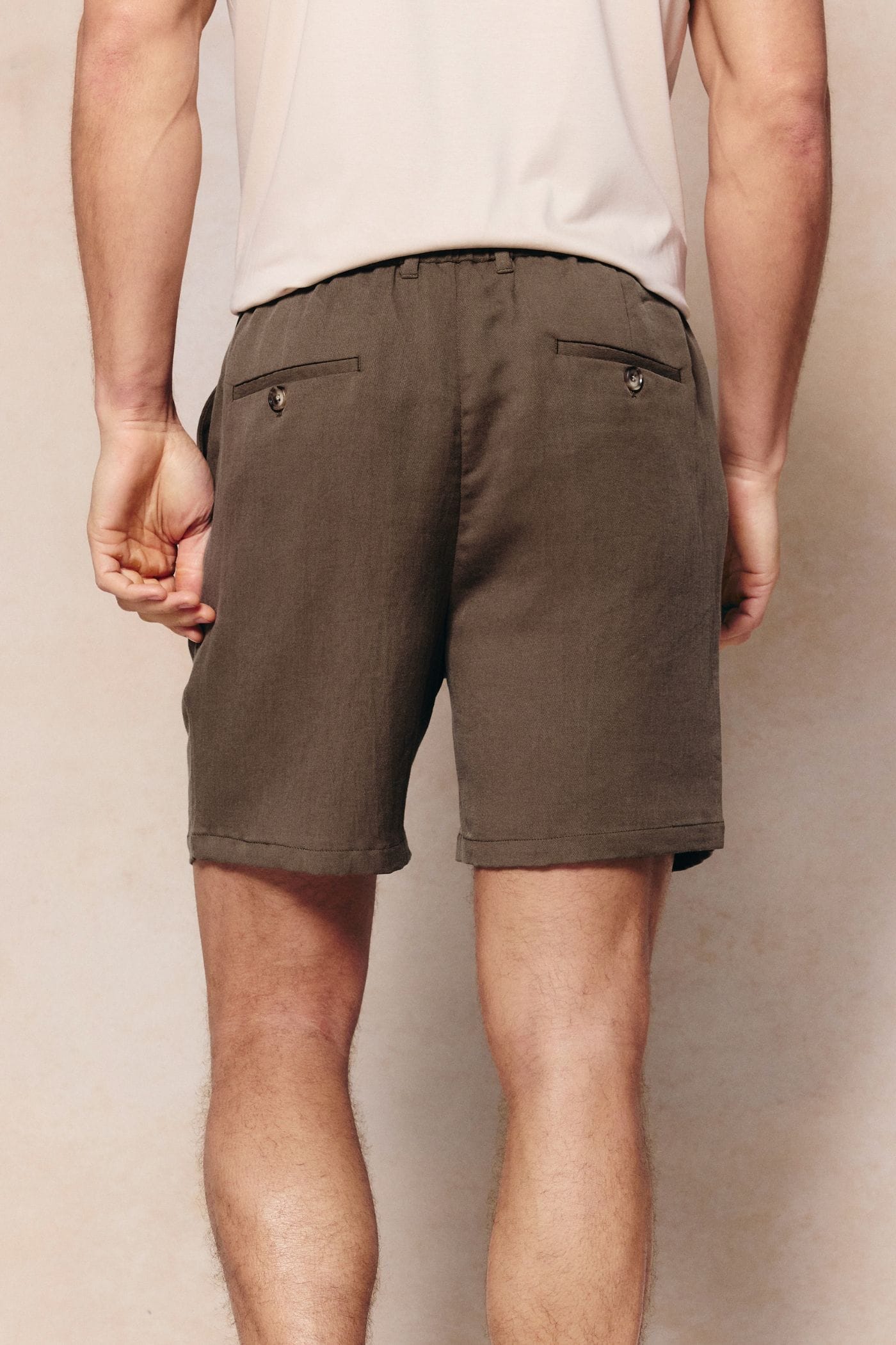 Caio Fluid Twill Short - Brown