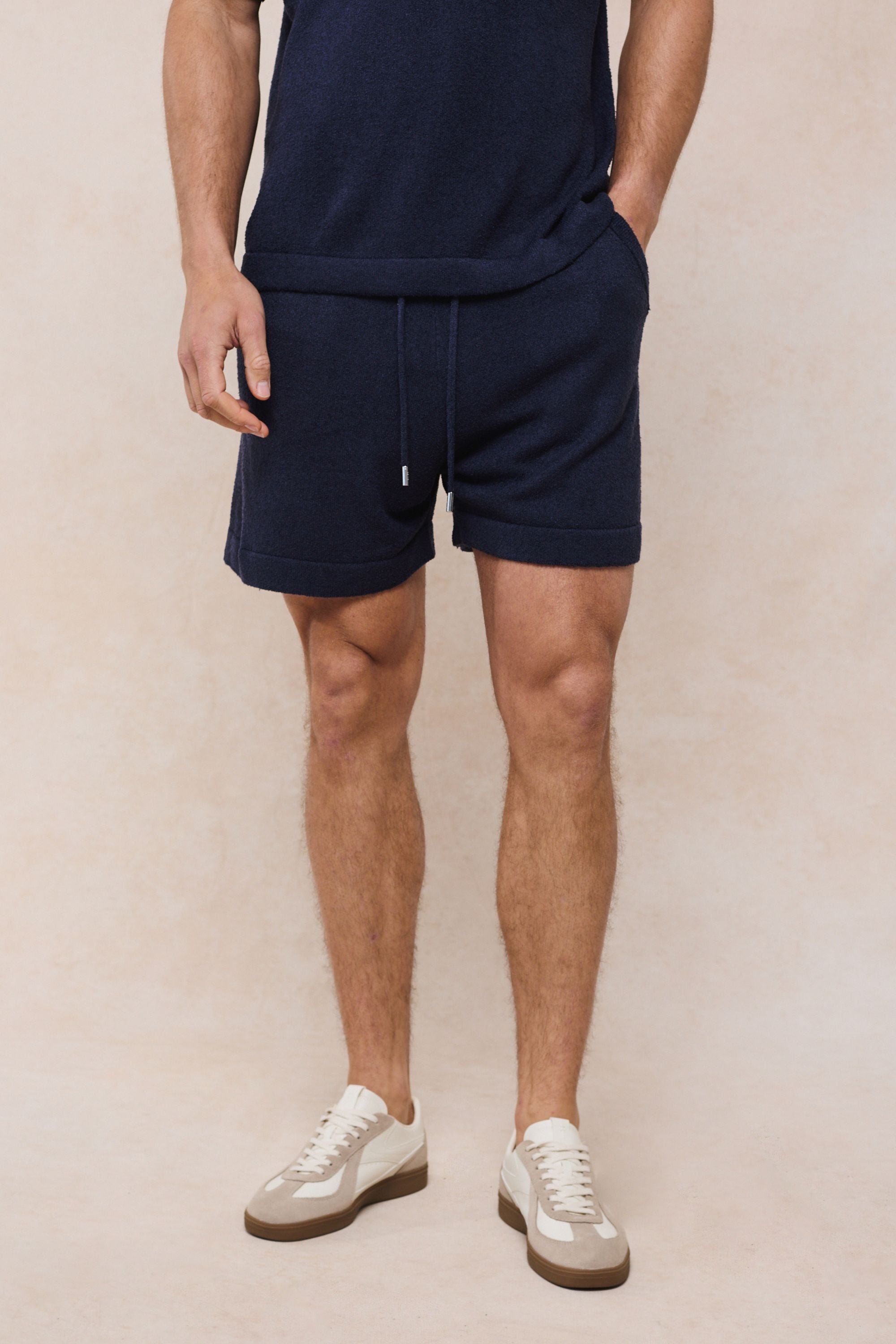 Miguel Boucle Short - Marineblauw