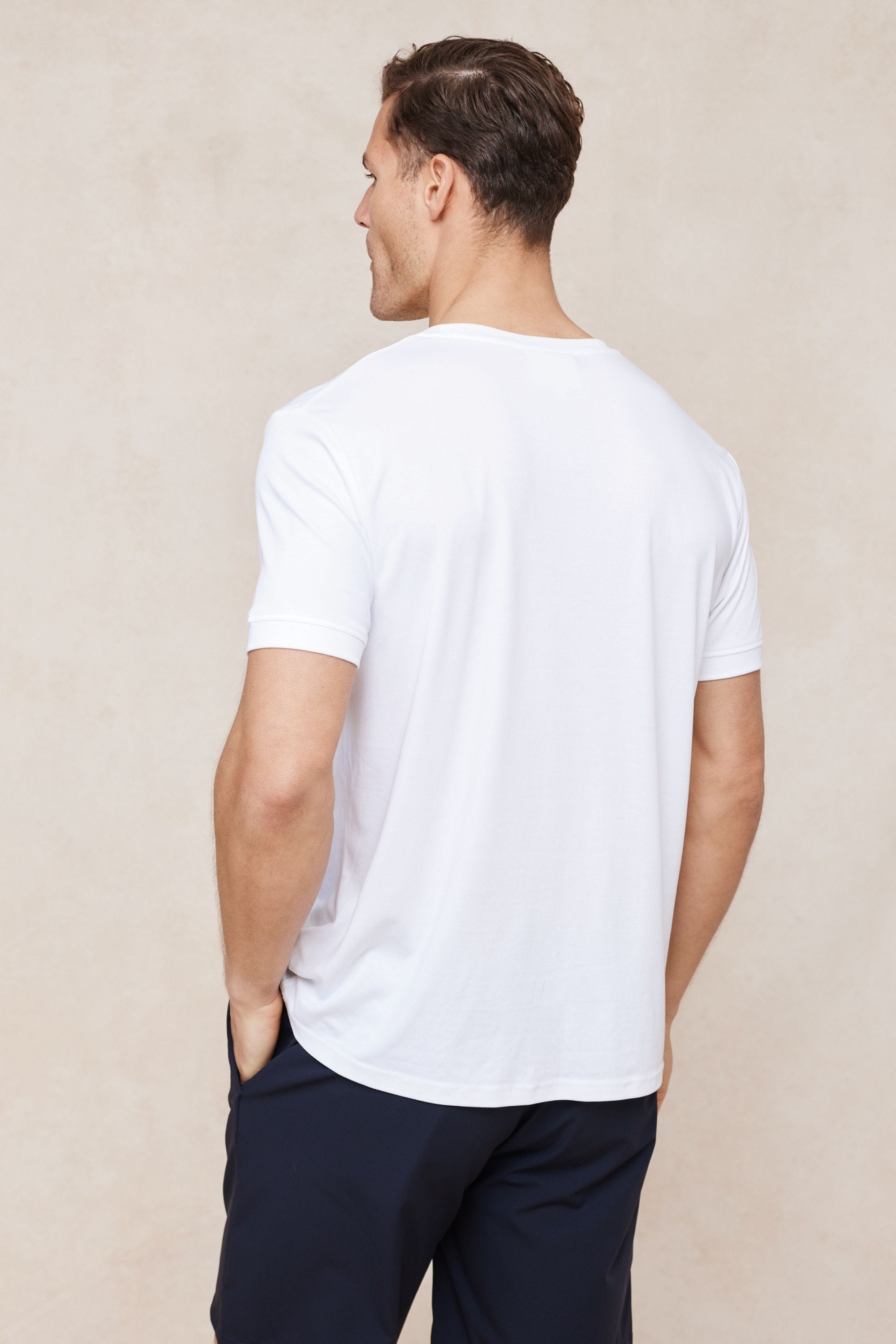 Luxe gemerceriseerd T-shirt - Wit