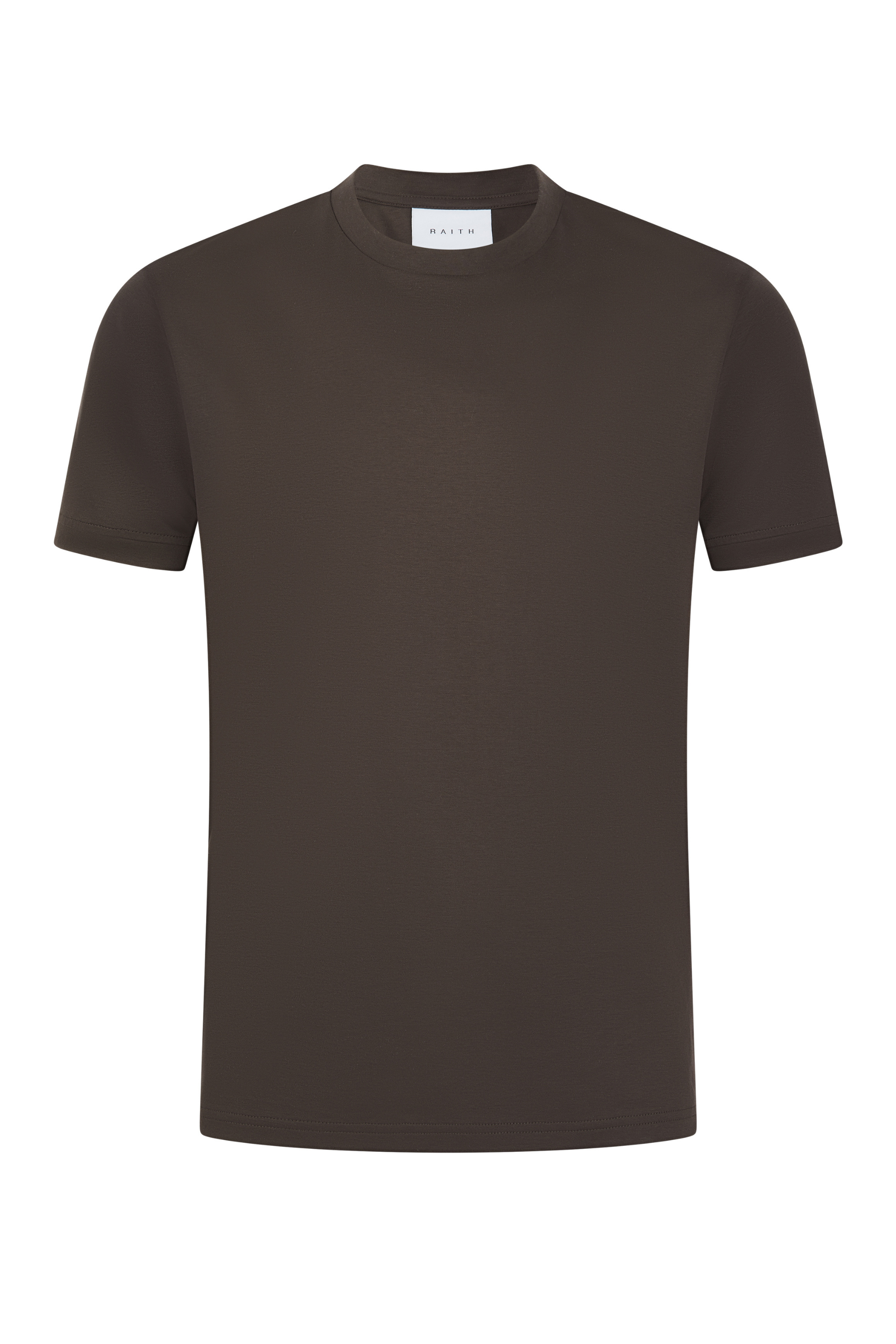 Luxe gemerceriseerd T-shirt - Bruin