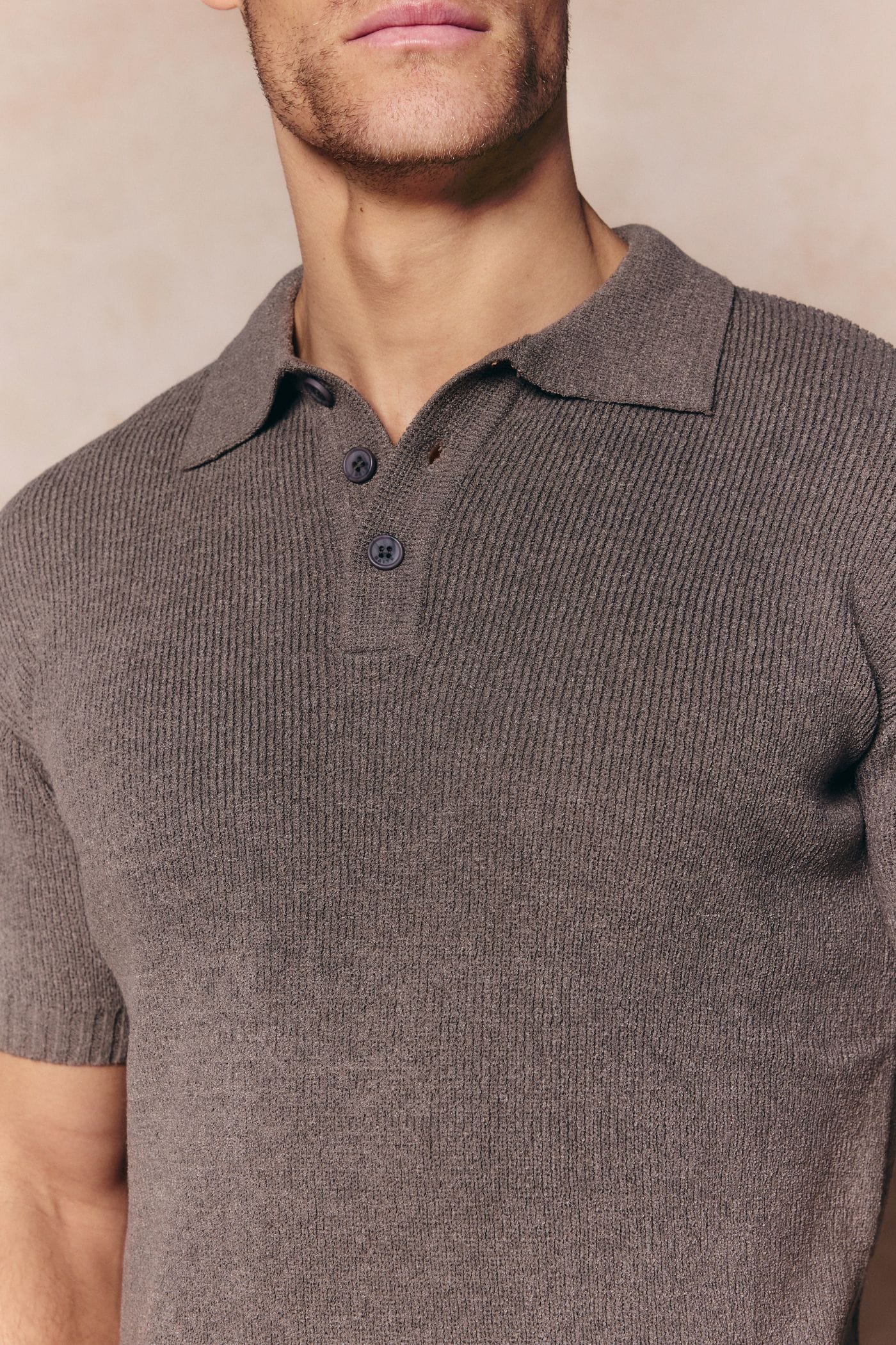 Sorelle Polo met korte mouwen en ribgebreide afwerking - Donker saliegroen