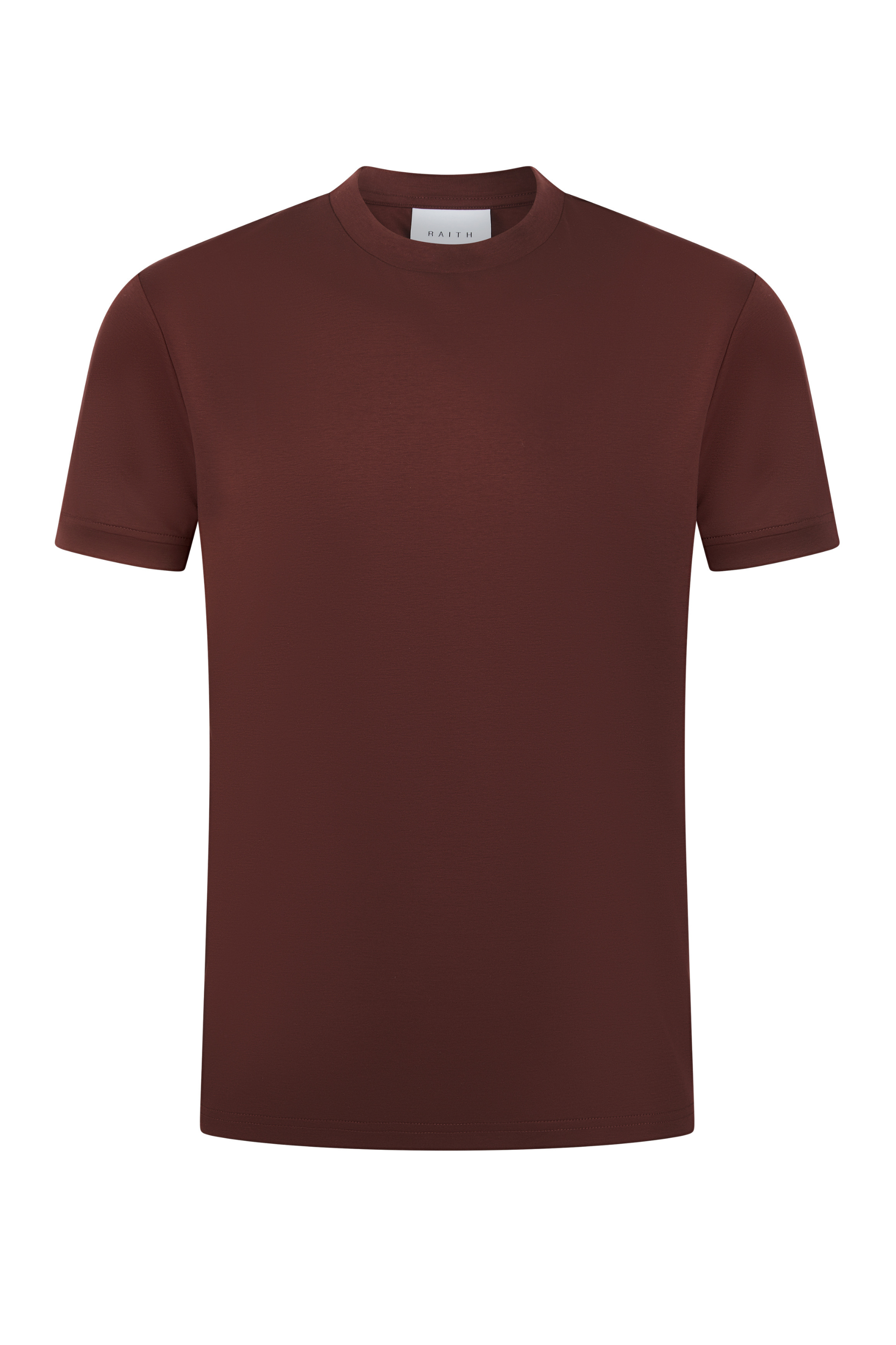Luxe gemerceriseerd T-shirt - Roestbruin
