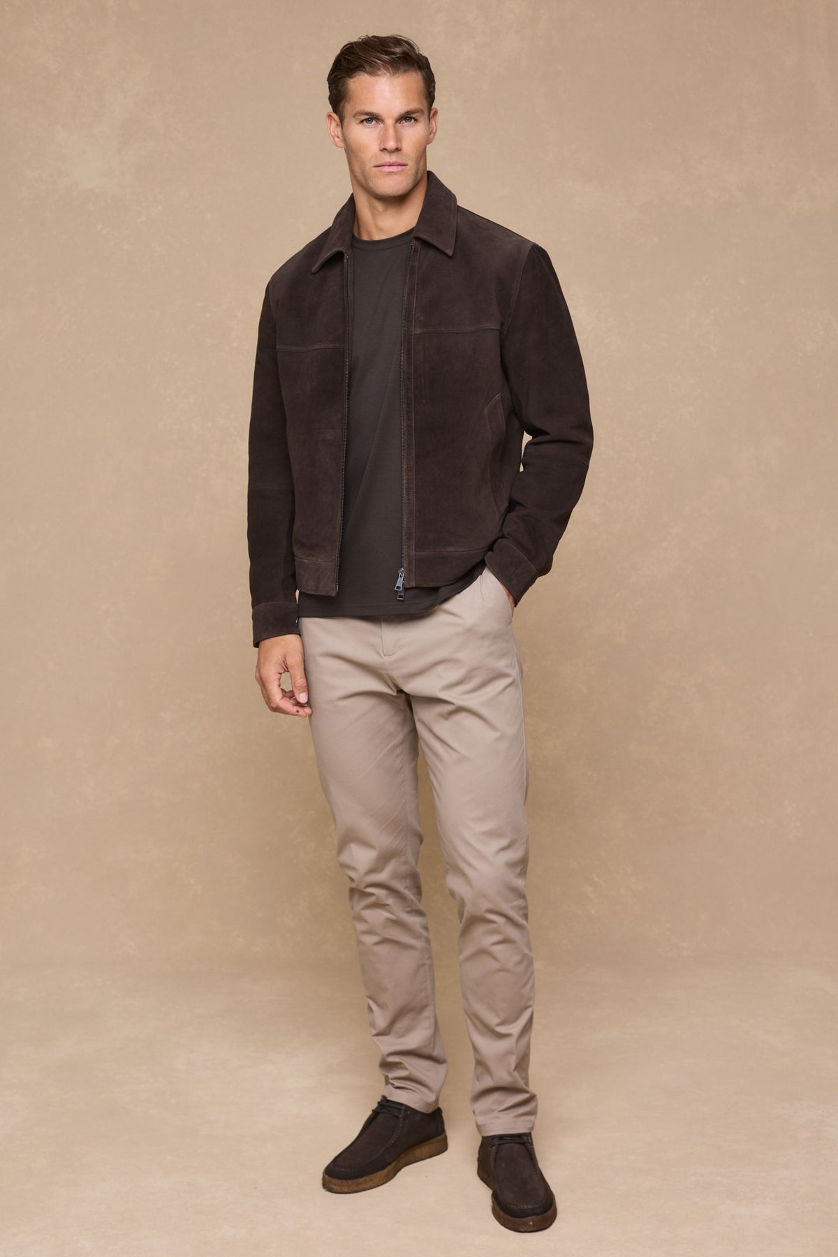Bruno Suede Jacket - Brown