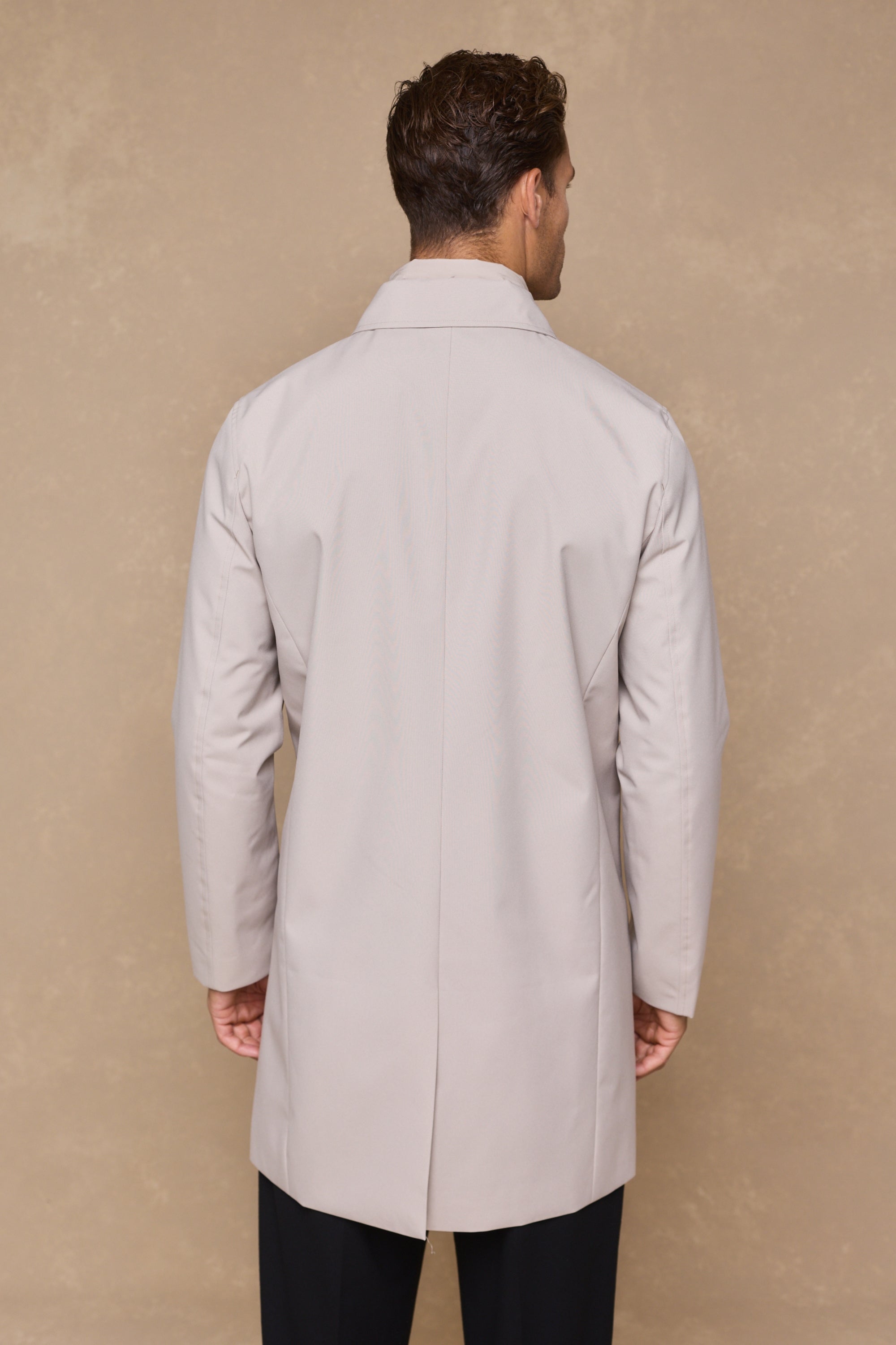 Portico trenchcoat met afneembaar inzetstuk - Steen