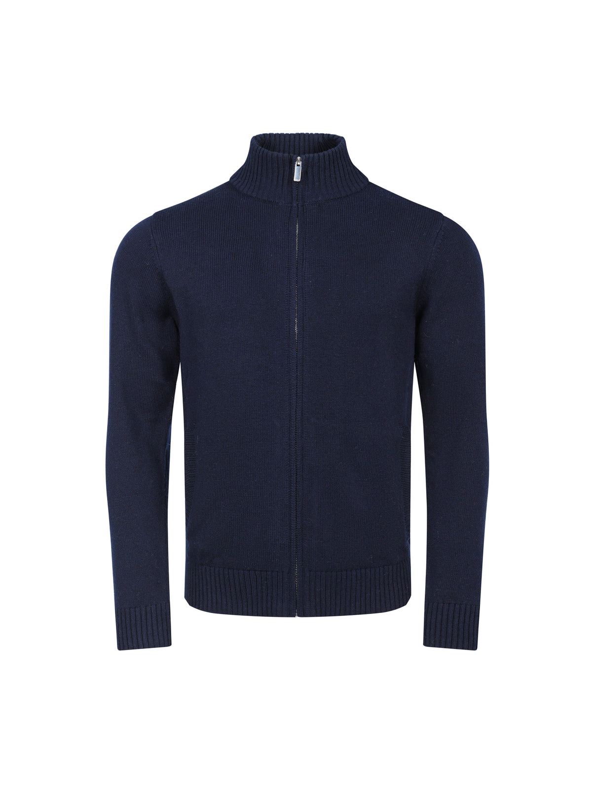Emil Zip Through Knitted Jacket - Navy