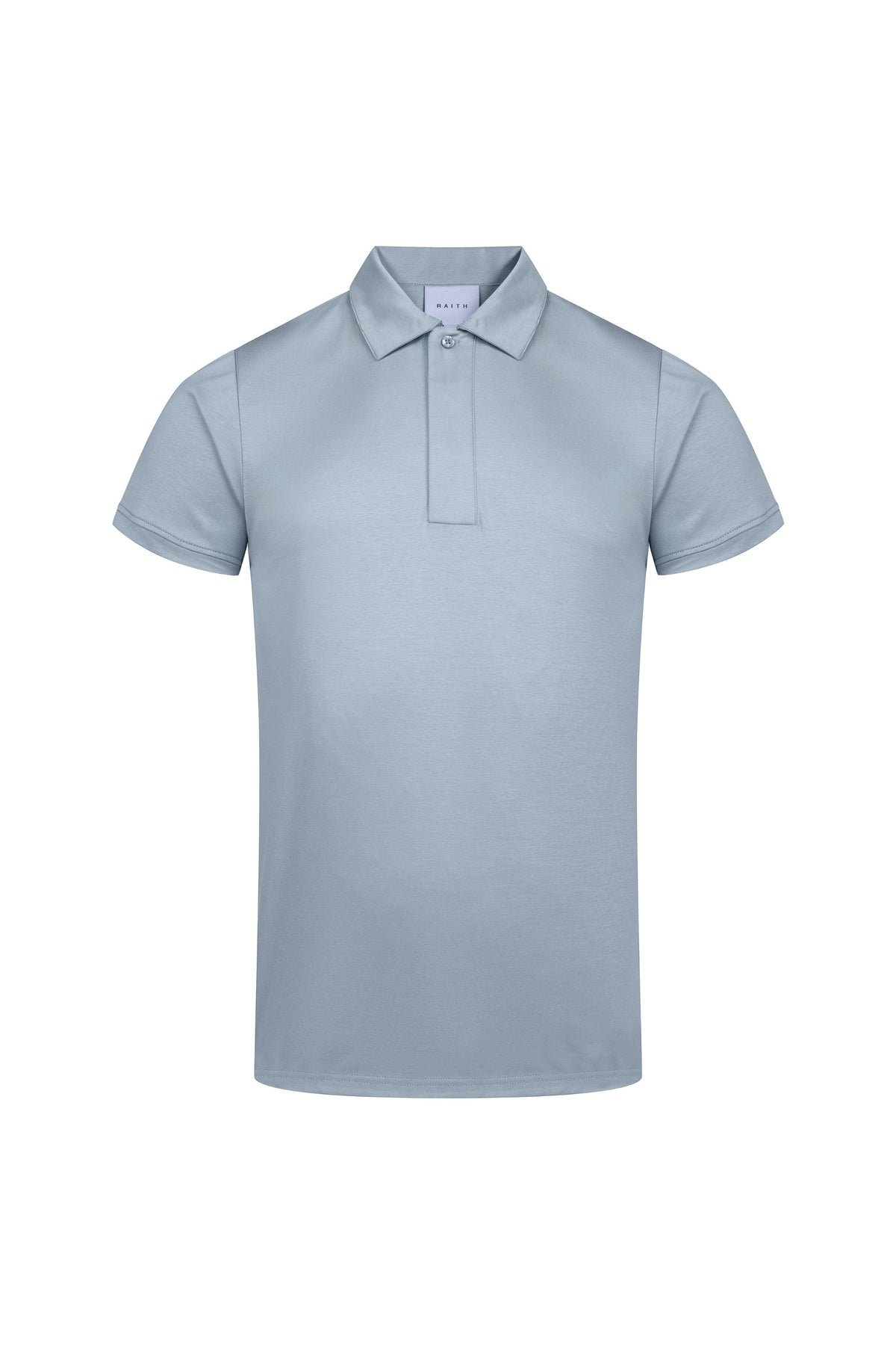 Santi gemerceriseerd poloshirt - Licht tinblauw