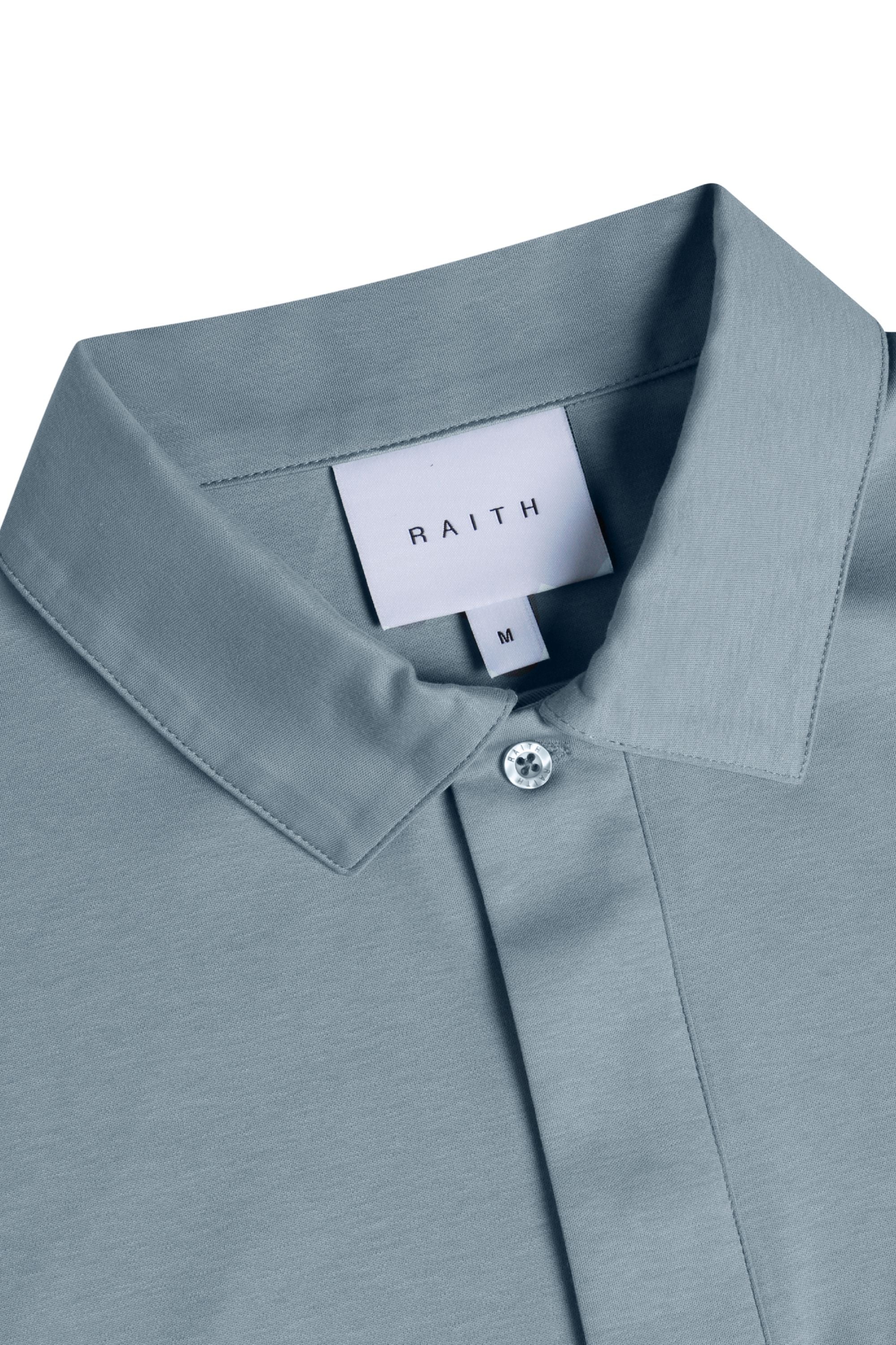 Santi Mercerised Polo Shirt - Light Pewter Blue