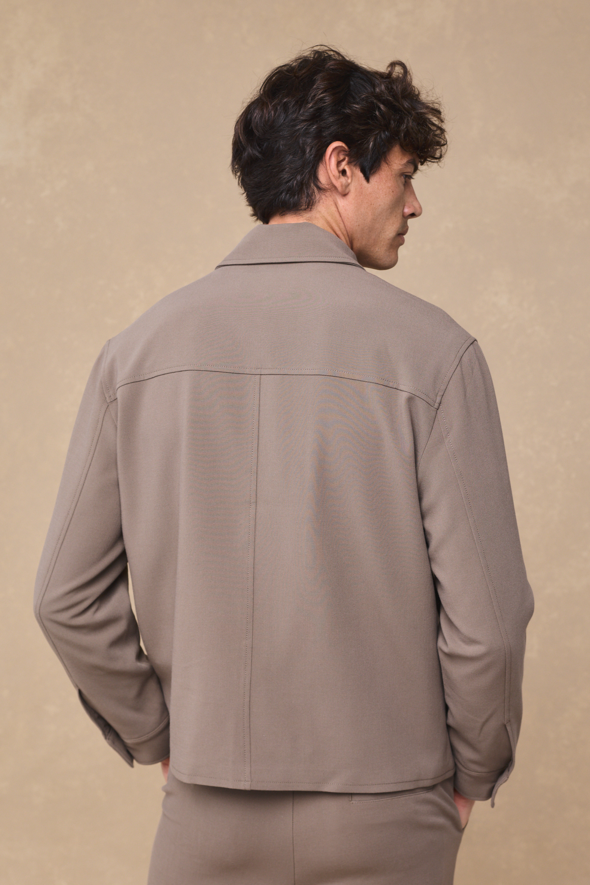 Julien Relaxed Panelled Jacket - Olive