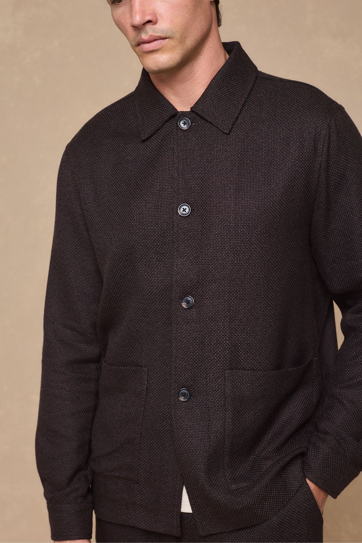 Lawrence Patch Pocket Shacket - Brown