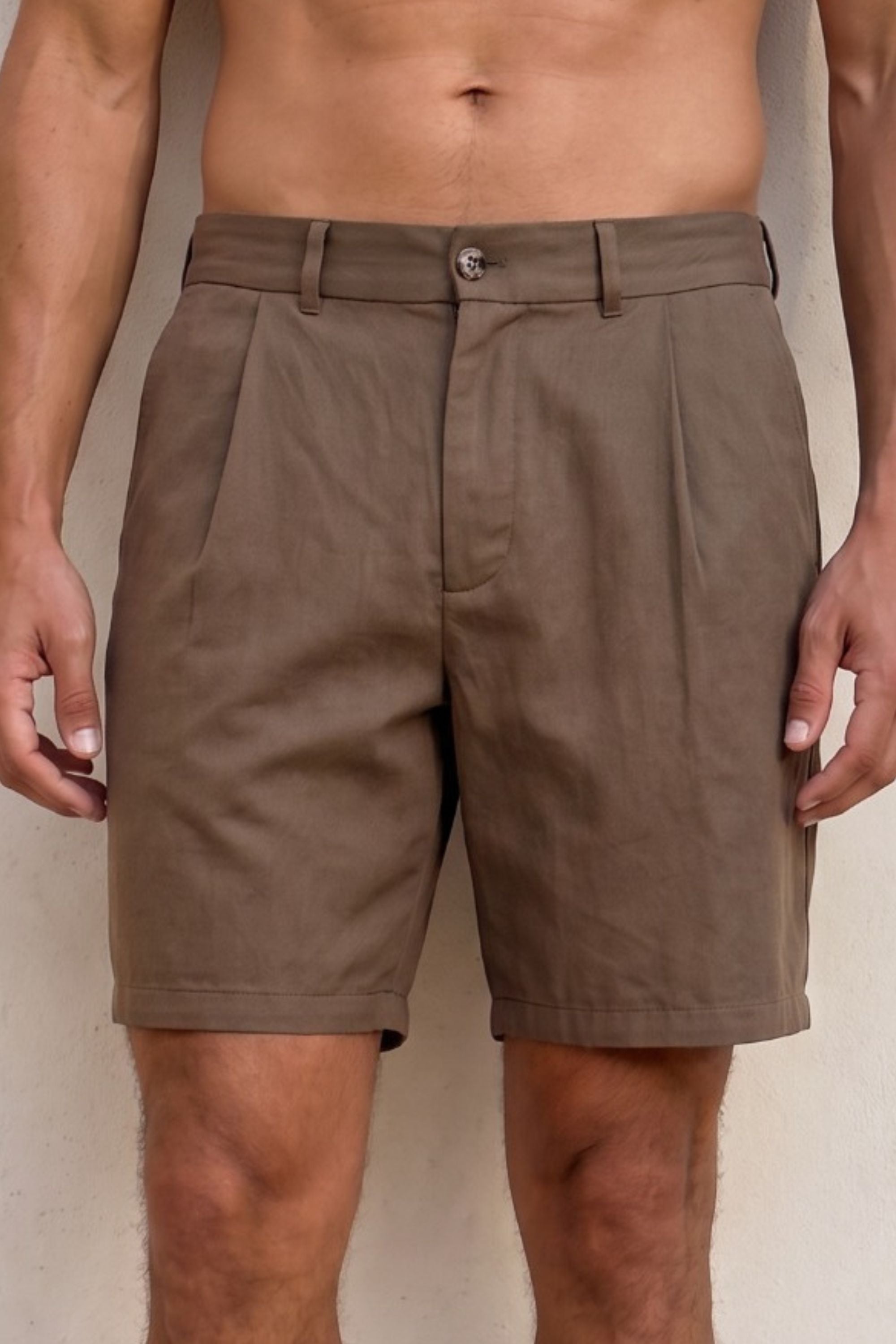 Caio Fluid Twill Short - Bruin