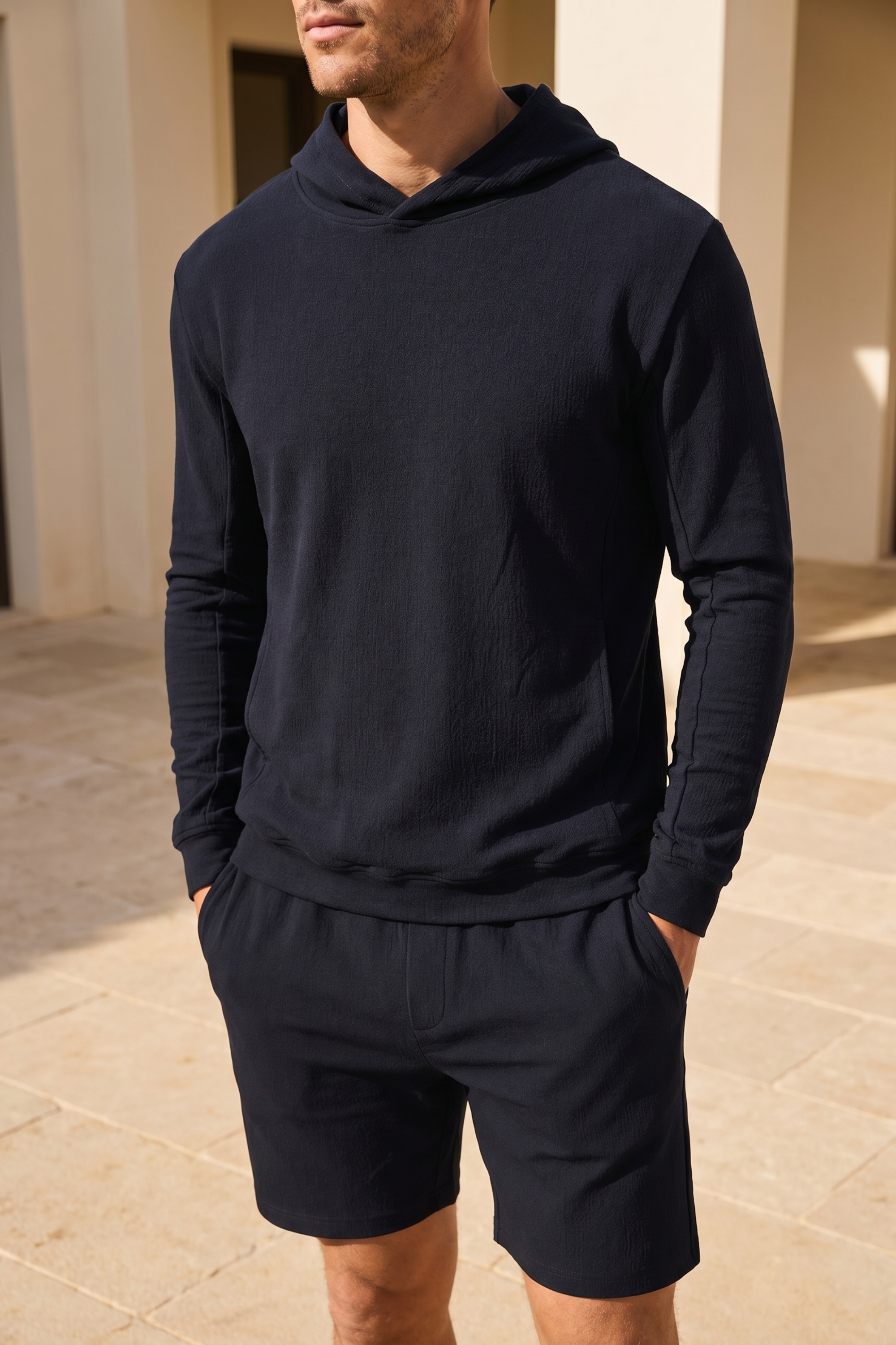 Zarco Crinkled Jersey Short - Navy