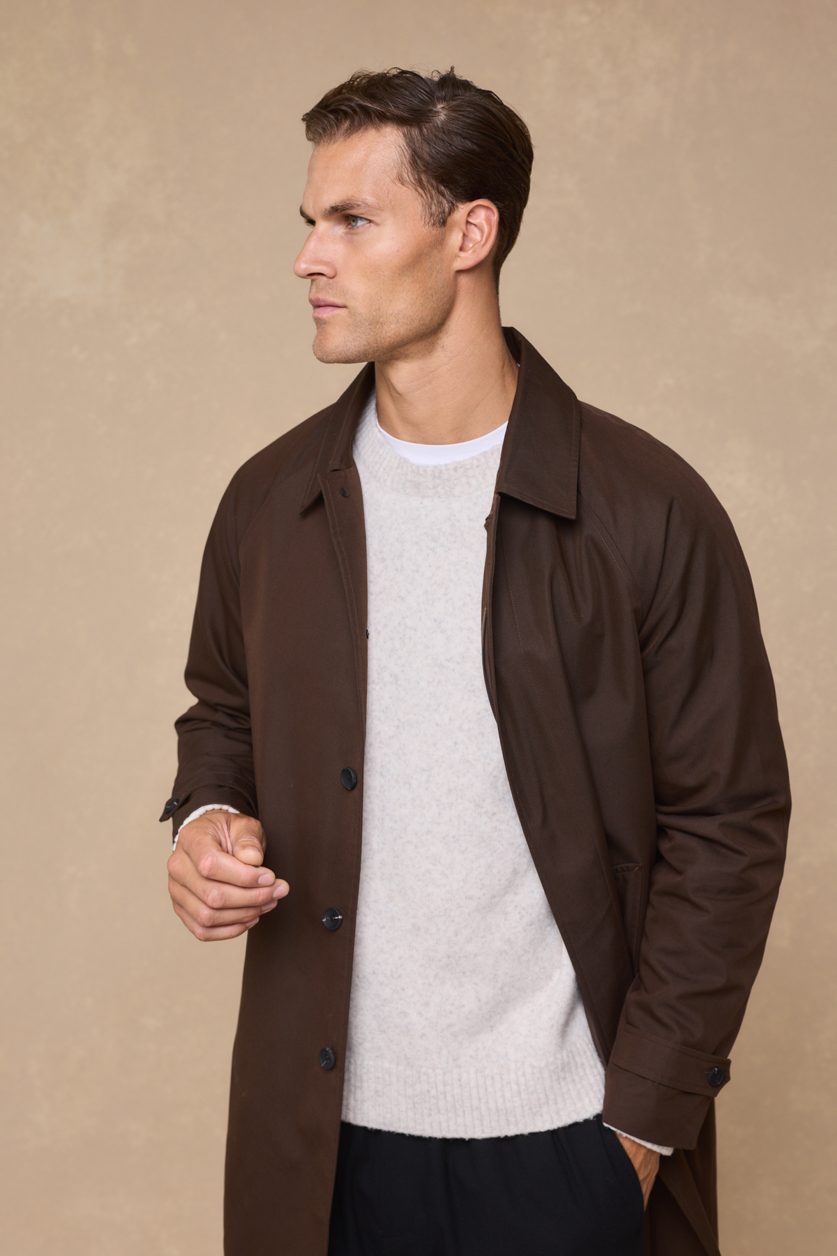 Iver Heavy Cotton Trench - Brown