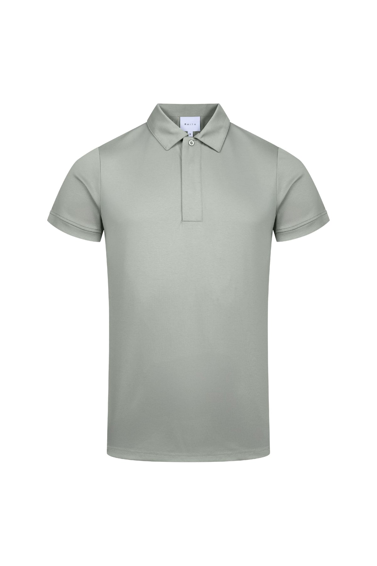 Santi gemerceriseerd poloshirt - Licht saliegroen