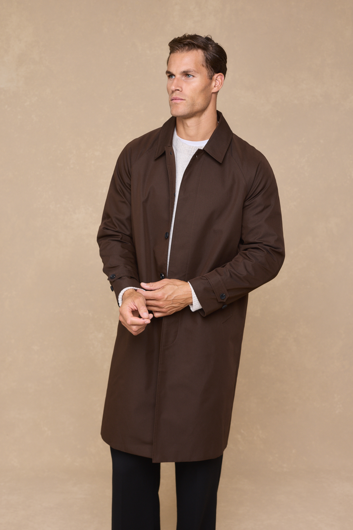 Iver Heavy Cotton Trench - Brown