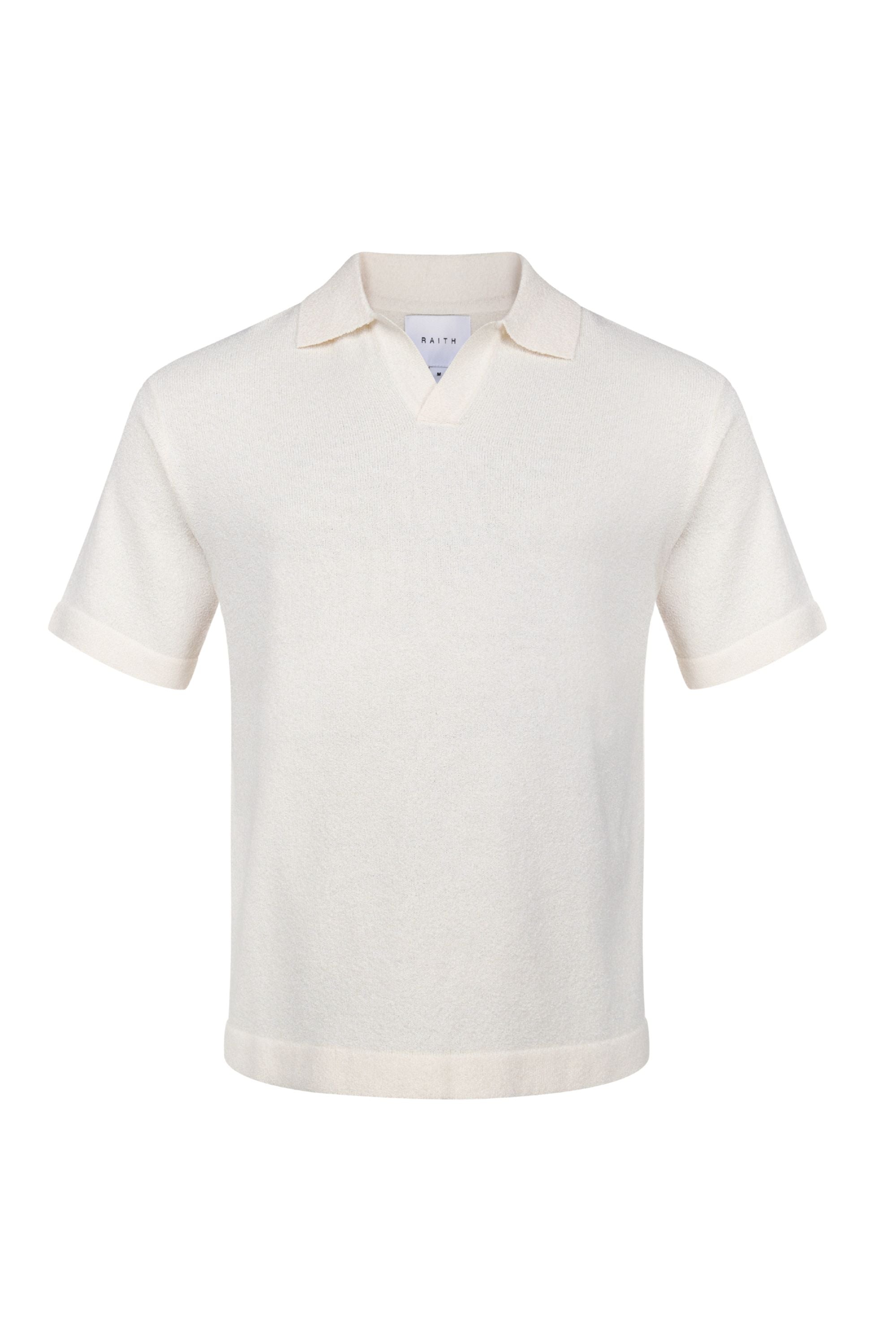 Miguel Boucle Polo Shirt - Ecru