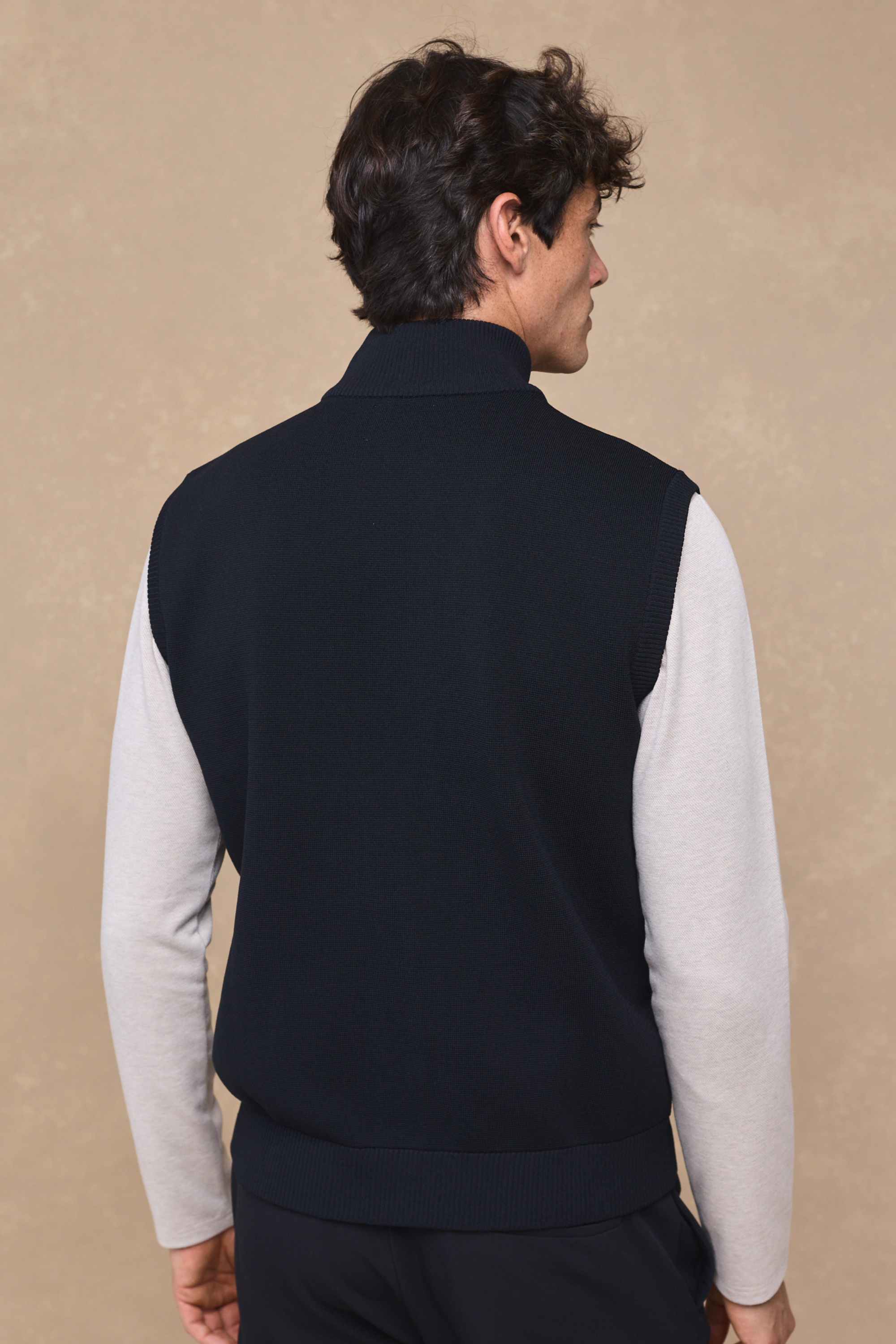 Davi Hybrid Knitted Gilet - Midnight Navy