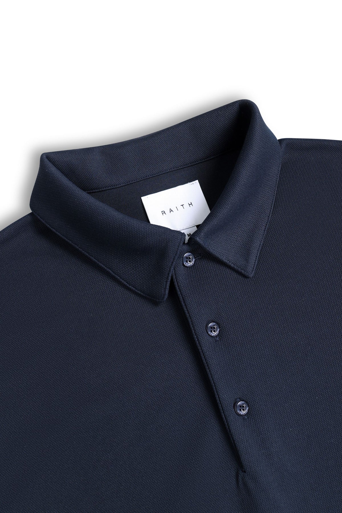 Santino Long Sleeve Half Button Polo - Dark Navy