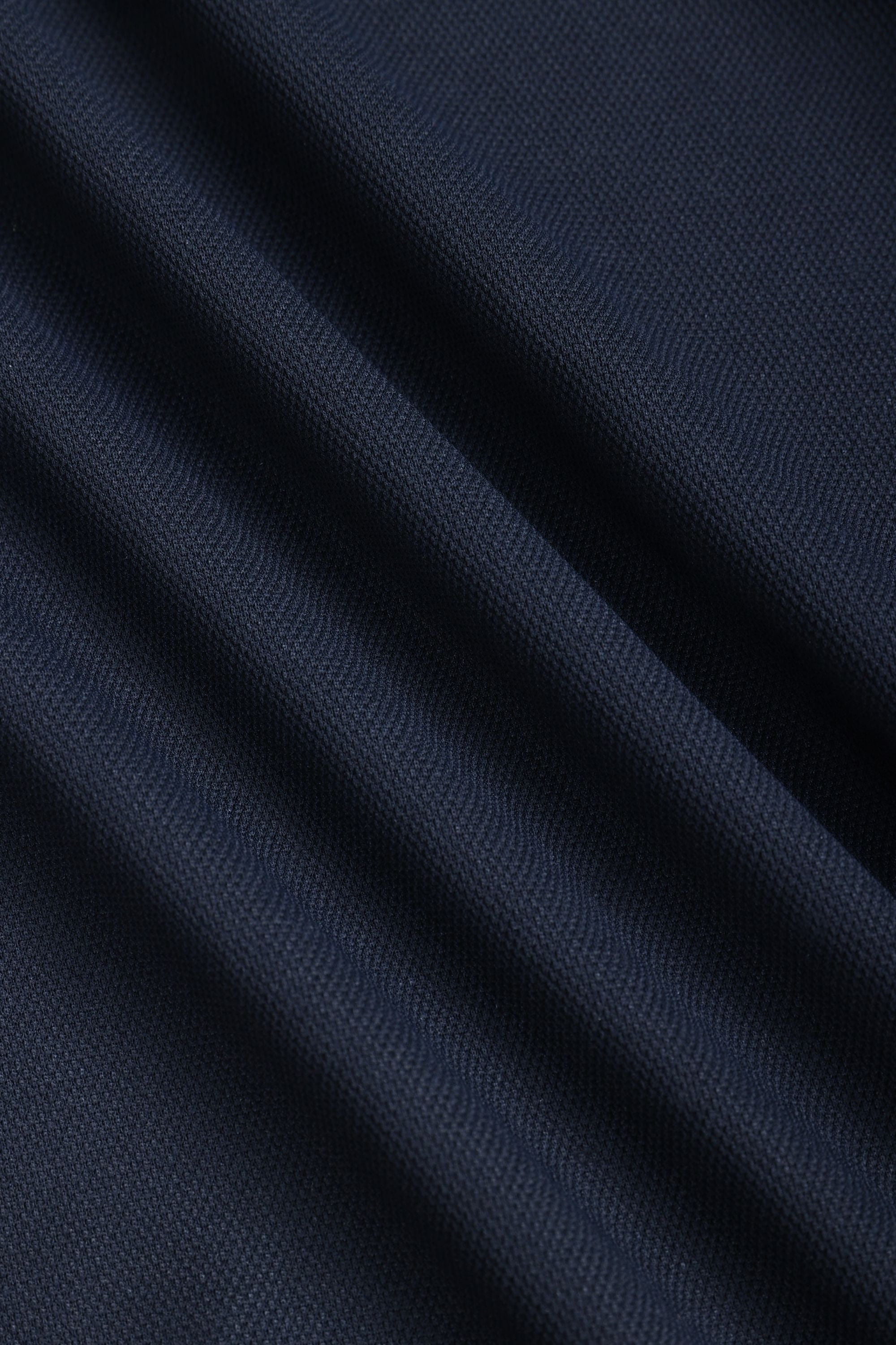 Santino Long Sleeve Half Button Polo - Dark Navy